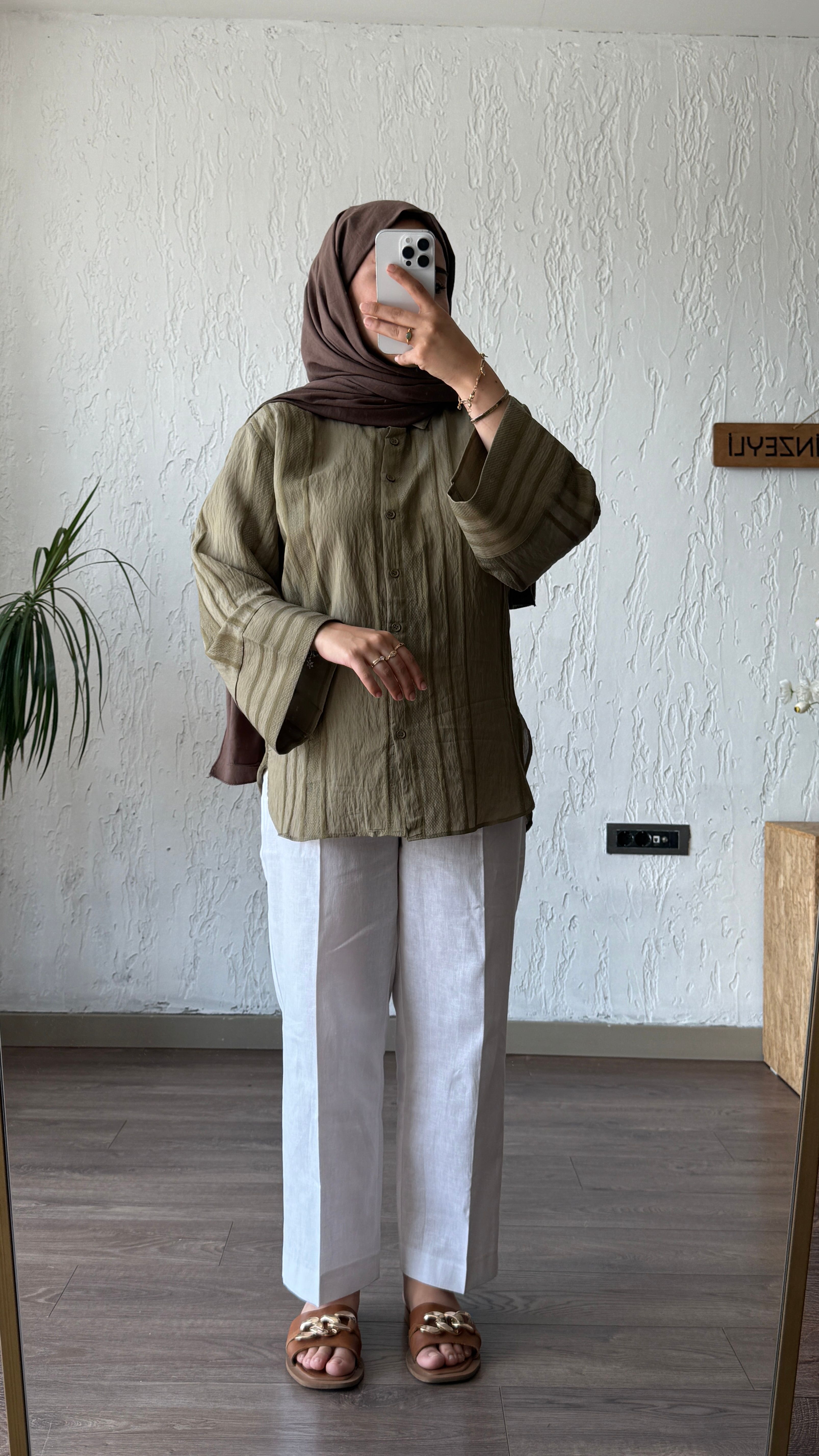 Keten Pantolon - Beyaz