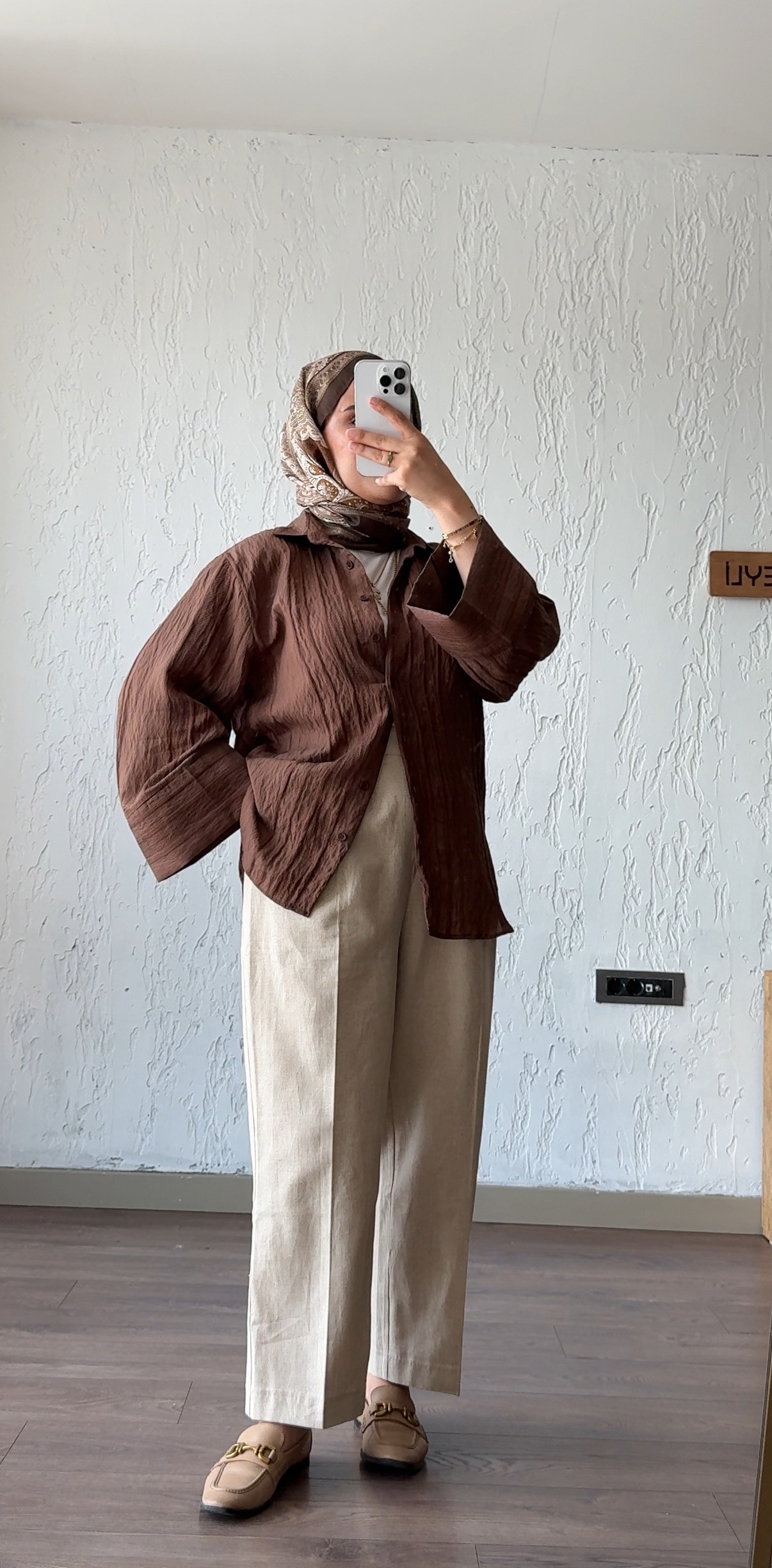 Keten Pantolon - Taş
