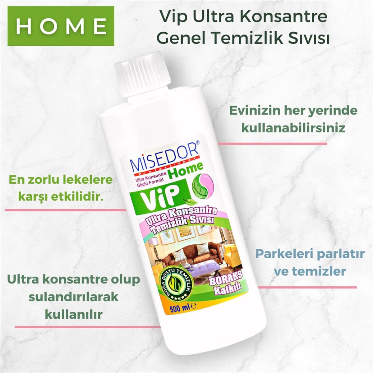 Misedor Vip Doğal Genel Temizlik Sıvısı 500 ml