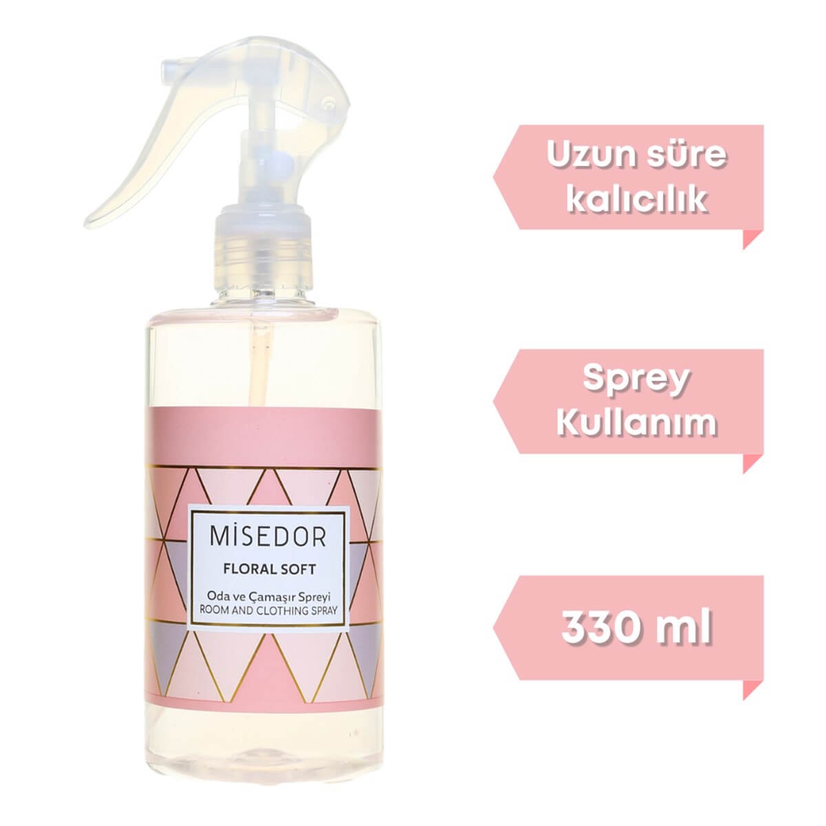 Misedor 2'li Set Floral Soft Oda Kokusu ve Çamaşır Parfümü 330 ml