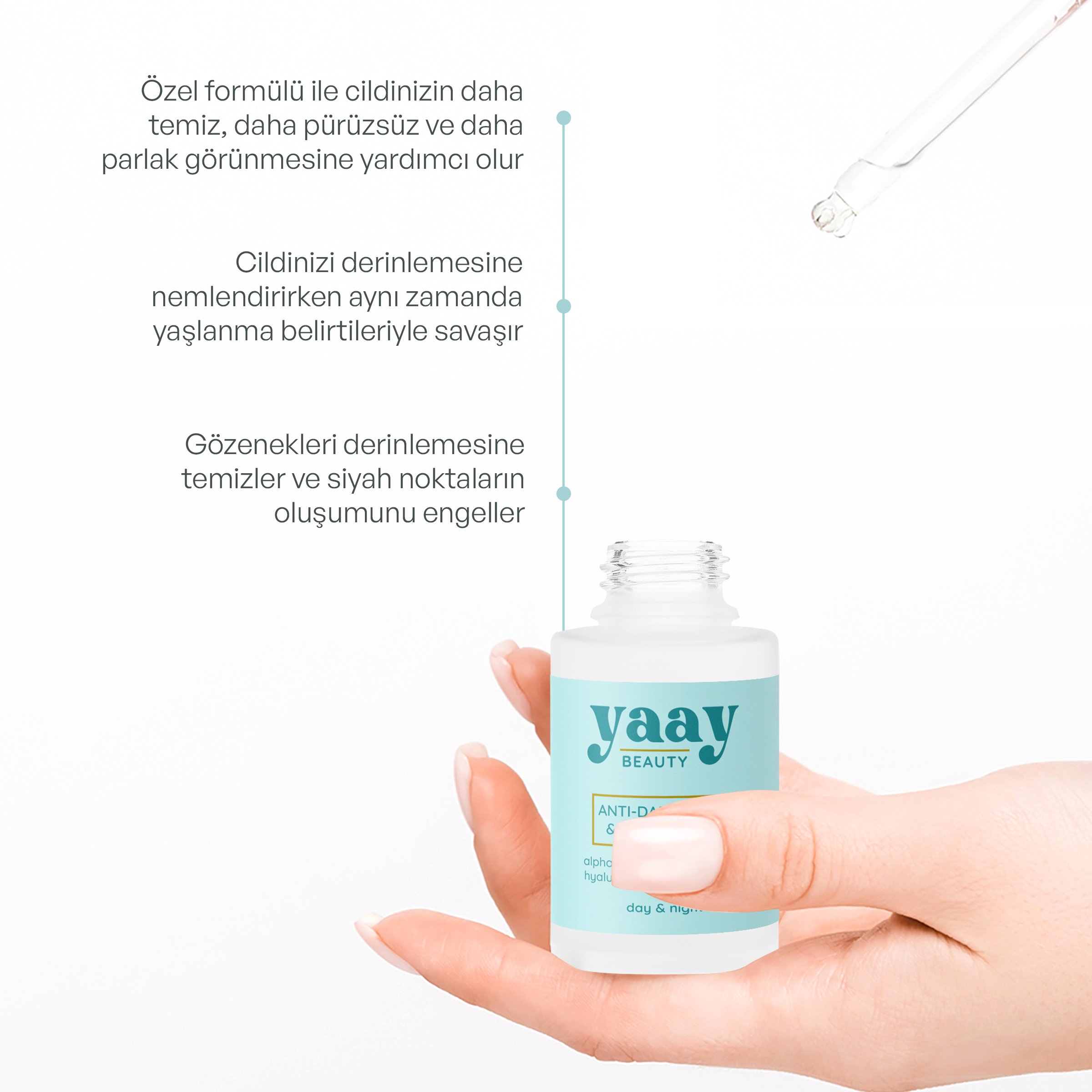 Yaay Beauty Anti Dark Spots & Brightening Serum Siyah Nokta Engelleyici ve Aydınlatıcı 30 ml