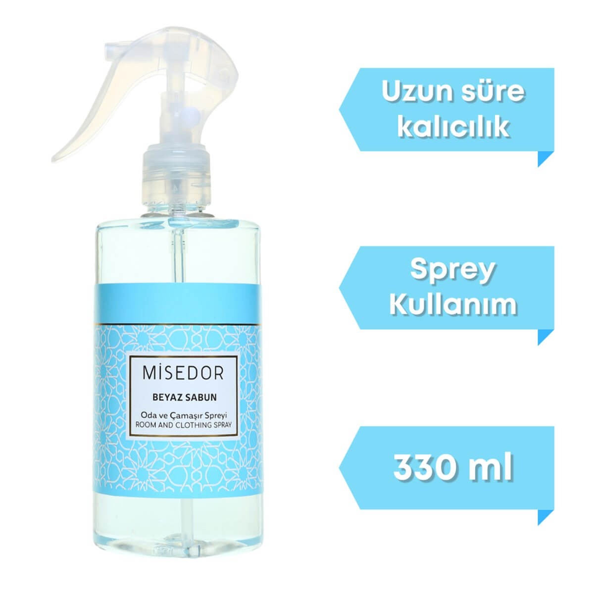 Misedor 2'li Set Beyaz Sabun ve Gold Amber Oda Kokusu ve Çamaşır Parfümü 330 ml