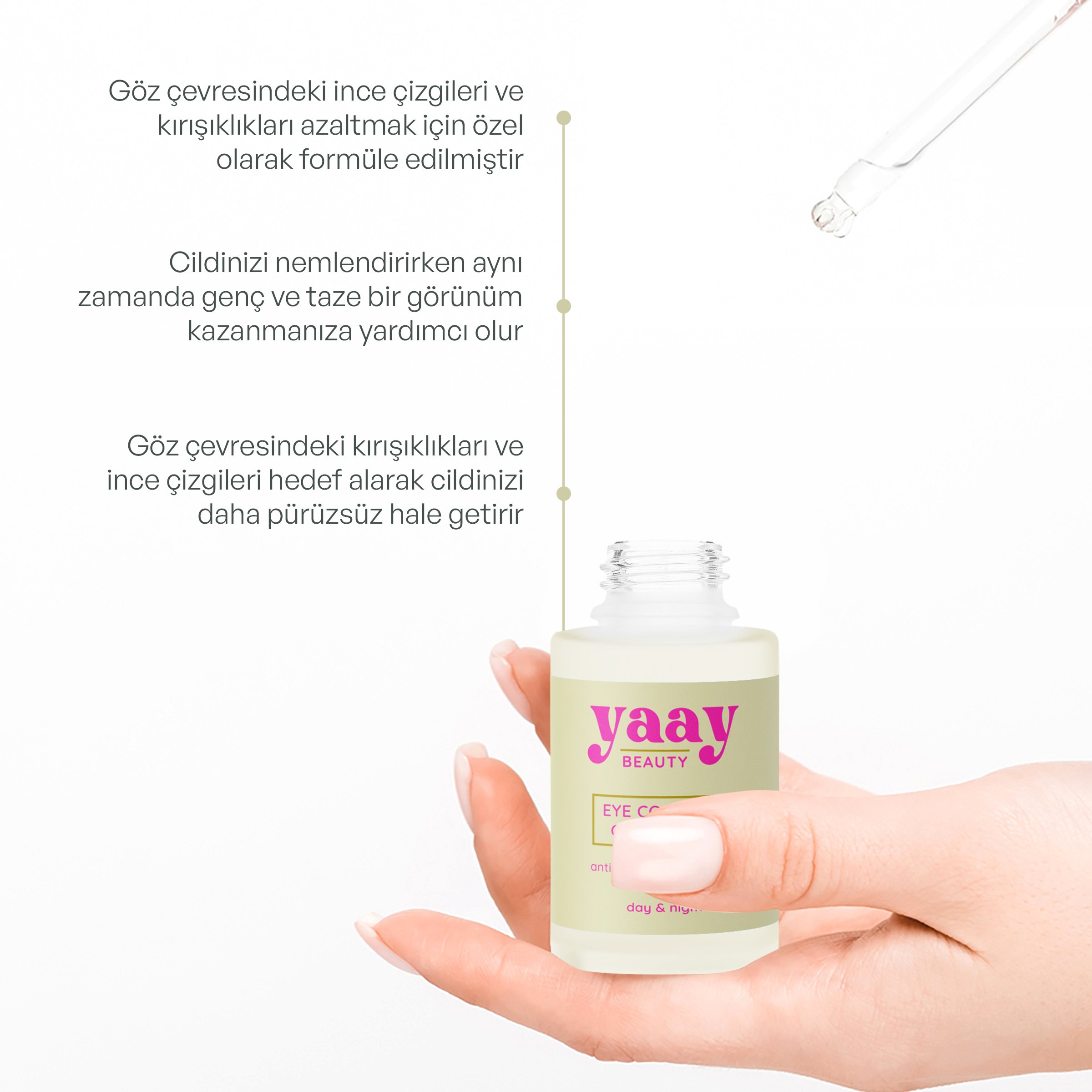 Yaay Beauty Eye Contour Care Serum Anti Aging Göz Çevresi Serumu 30 ml