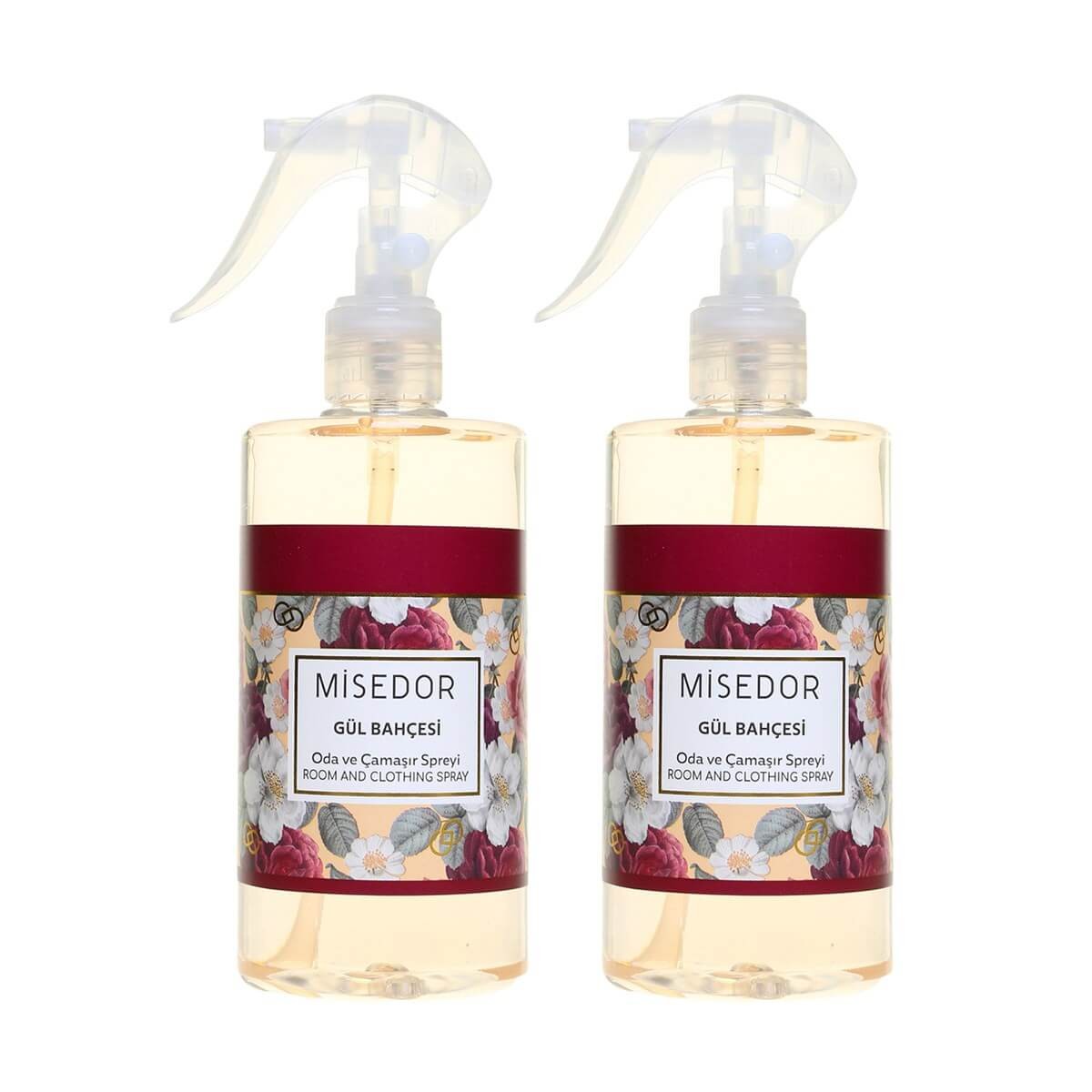 Misedor 2'li Set Gül Bahçesi Oda Kokusu ve Çamaşır Parfümü 330 ml