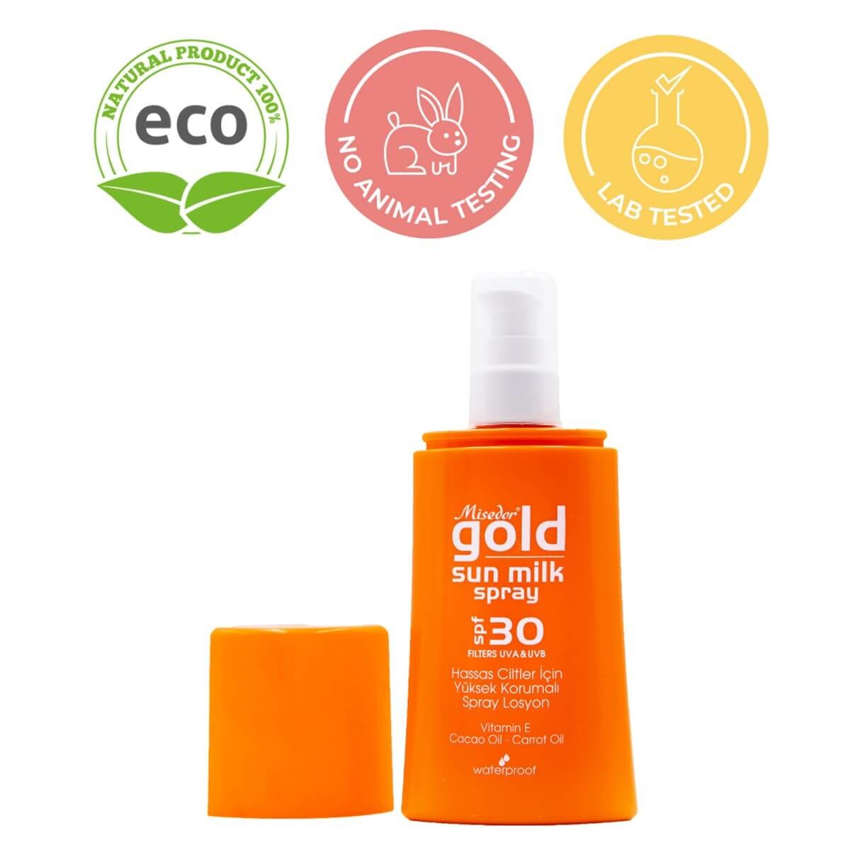 Misedor Gold Natural Güneş Kremi 30 spf 200 ml