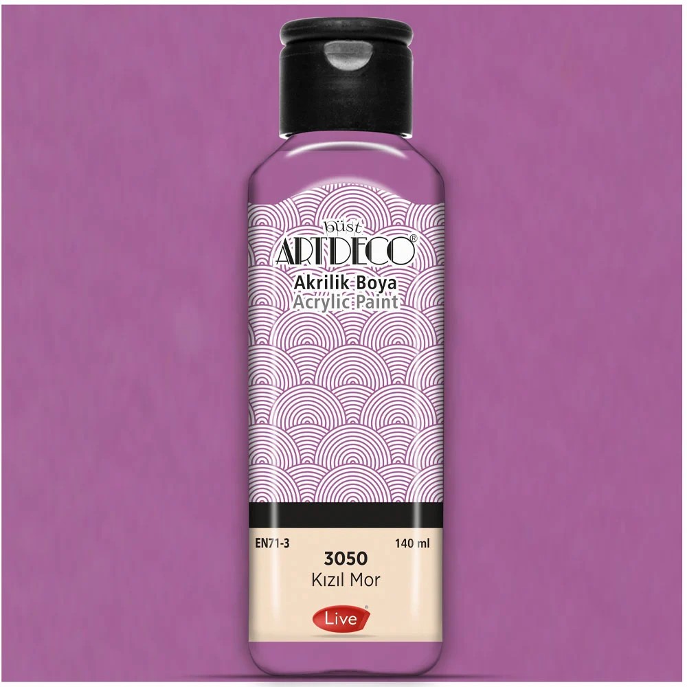 Artdeco Akrilik Boya 140 ml - 3050 Kızıl Mor