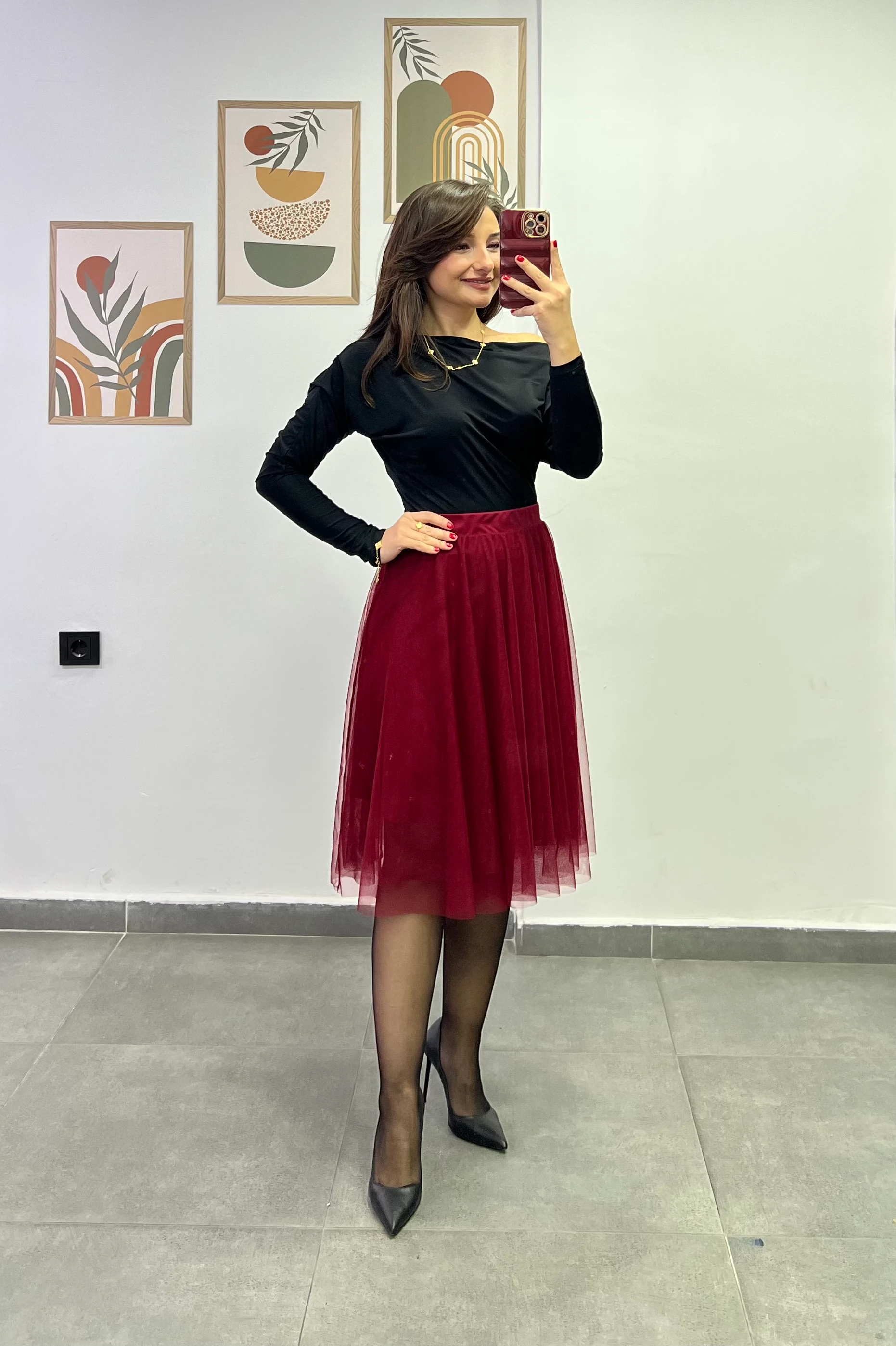 İçi Astarlı Tül Etek