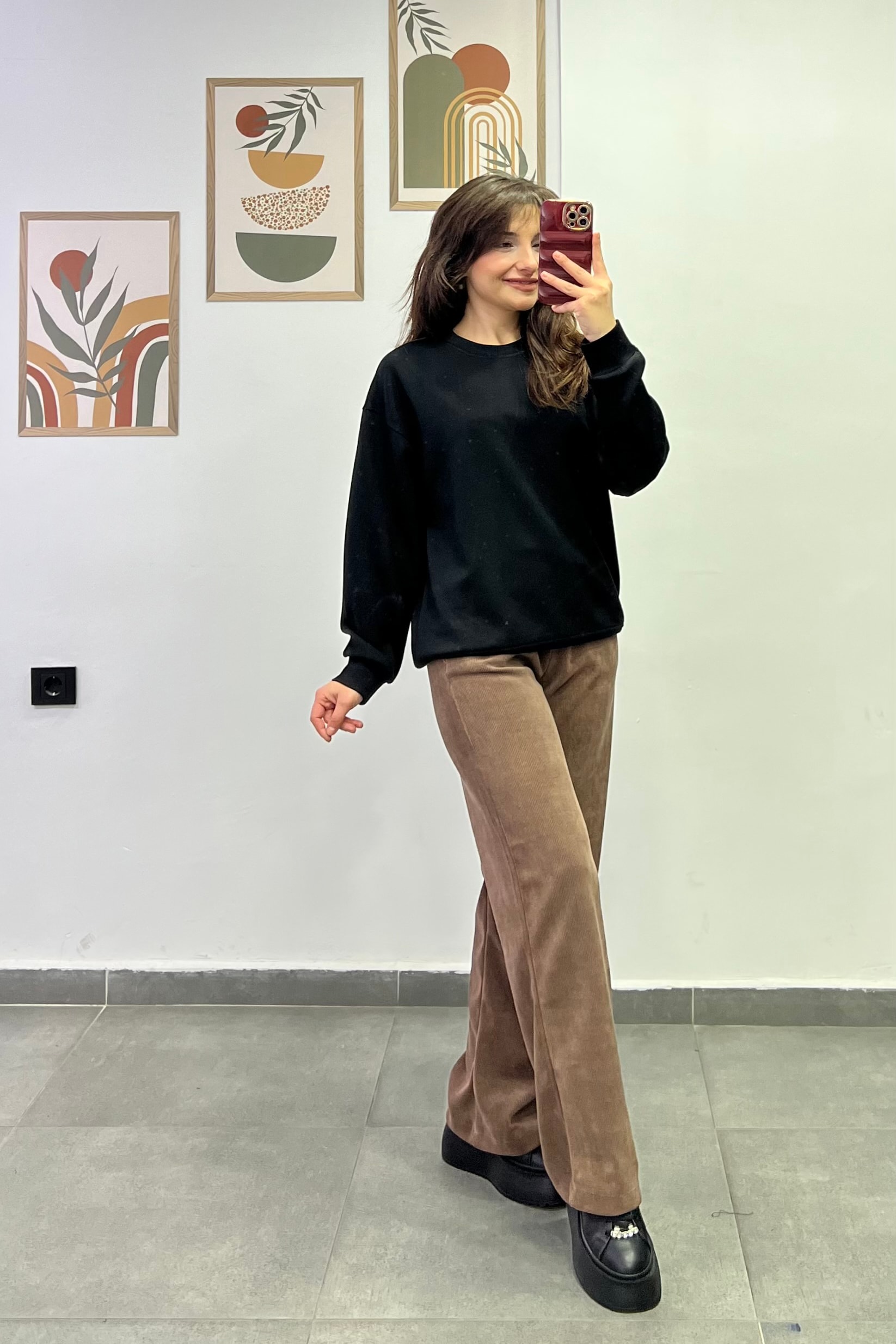 Sotf Touch Düz Basic Sweatshırt