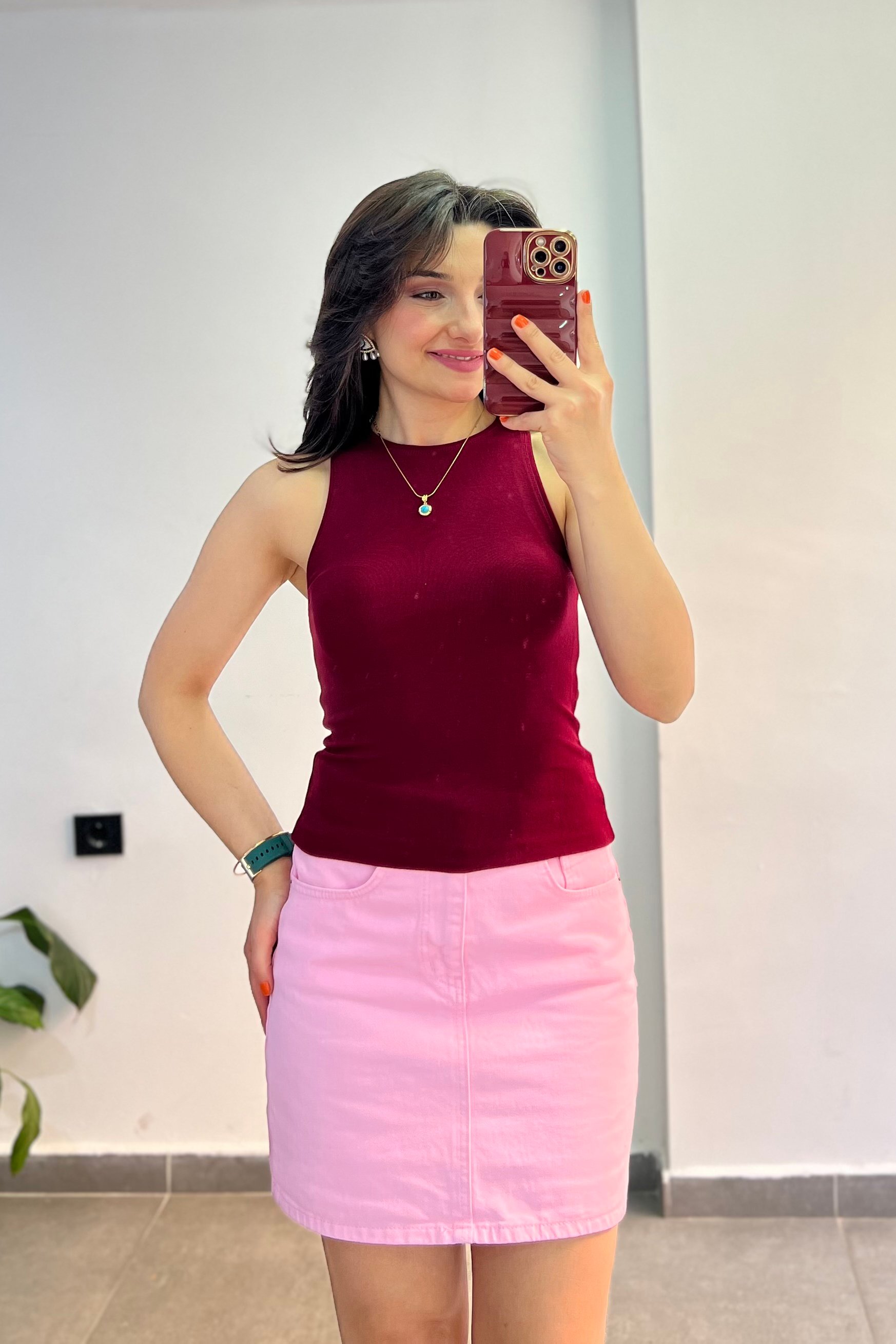 Bisiklet Yaka Halter Kol Modal Atlet