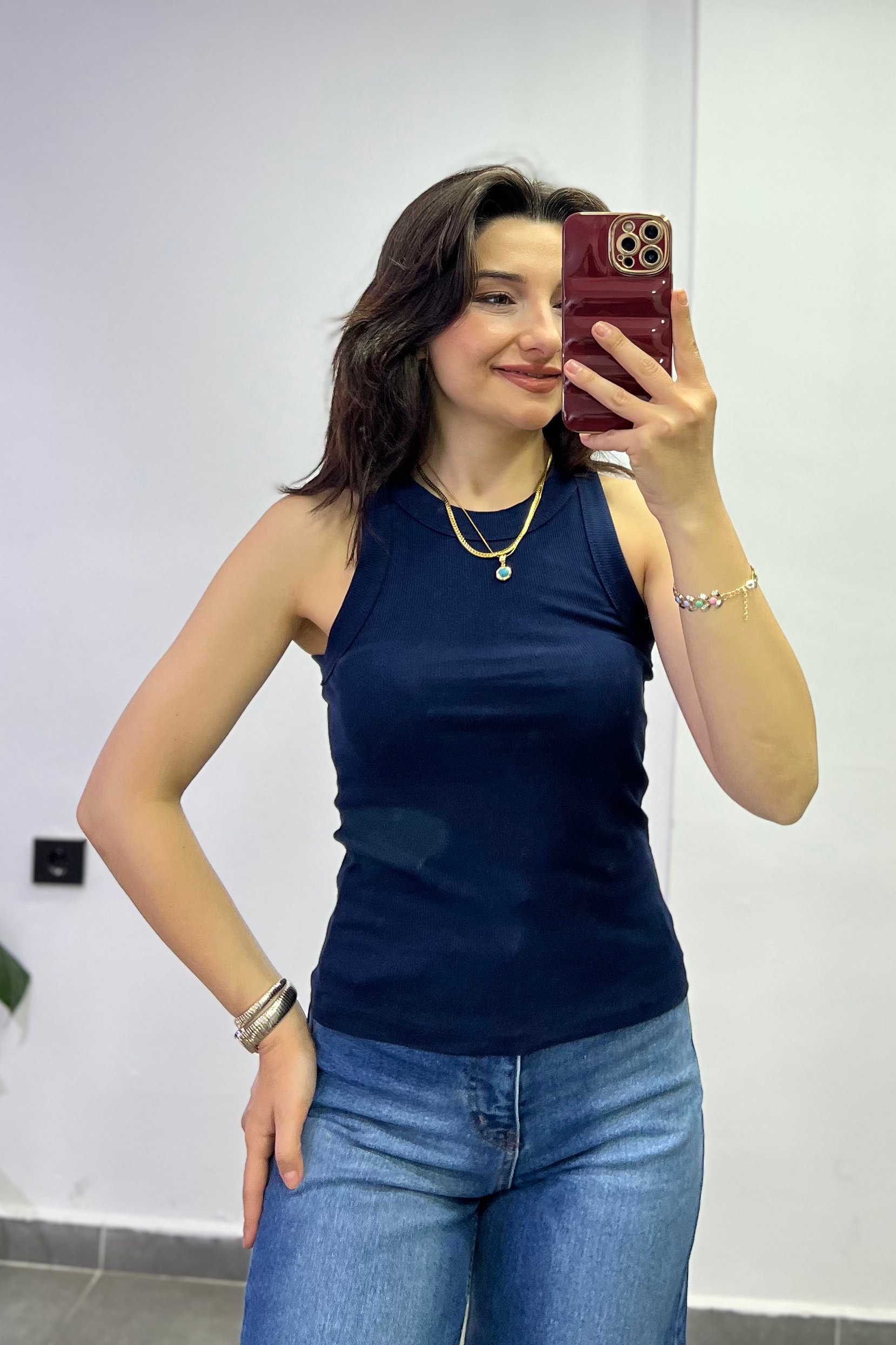 Halter Yaka Fitilli Atlet