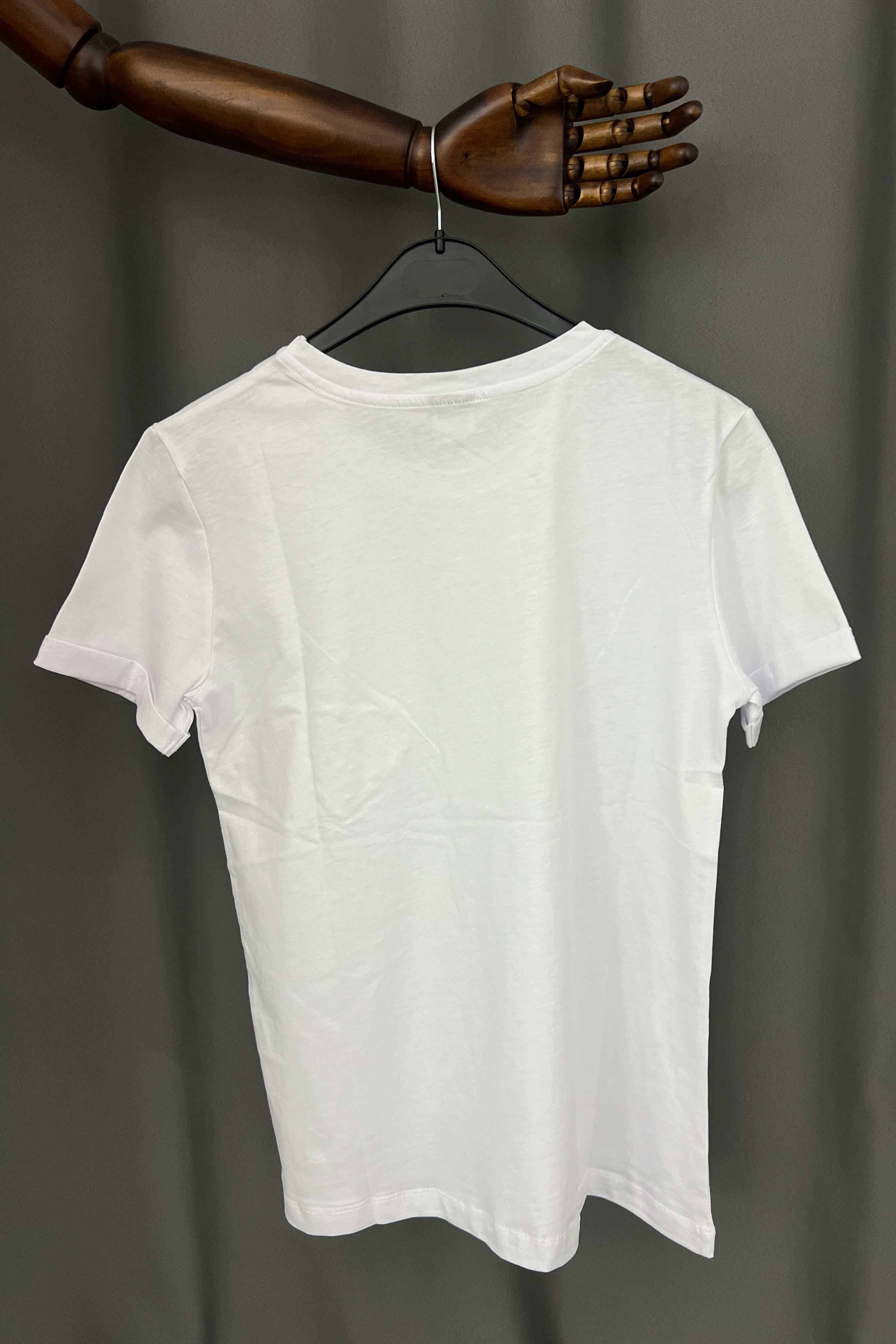 İnci Detaylı Pamuklu Tshırt - BEYAZ