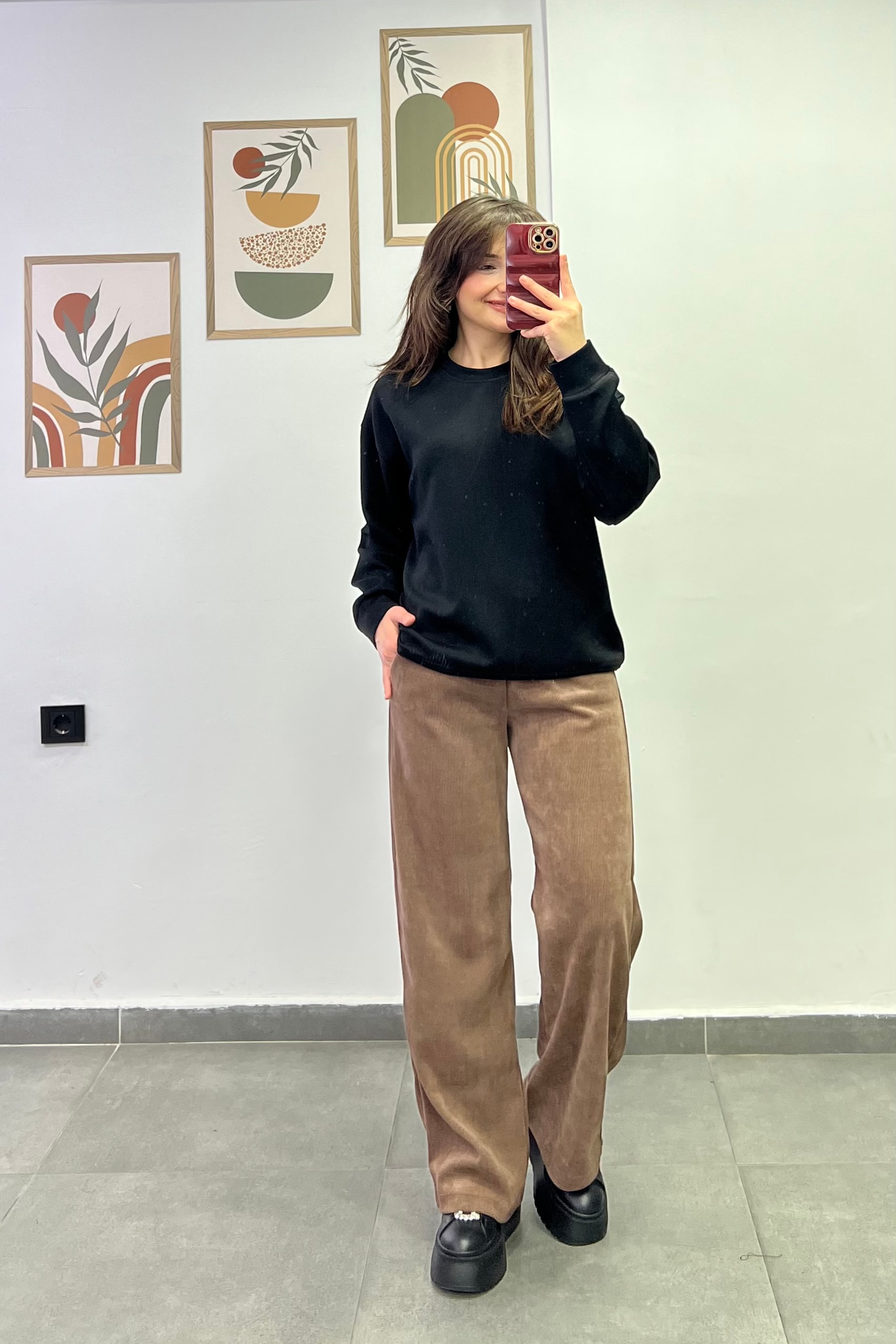 Sotf Touch Düz Basic Sweatshırt