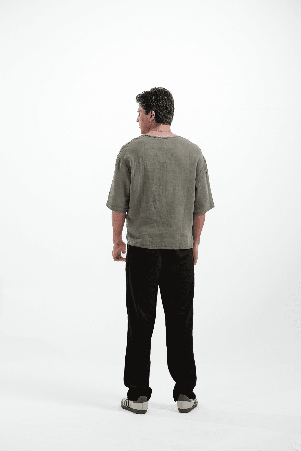 BOHEM KETEN BAGGY - Siyah
