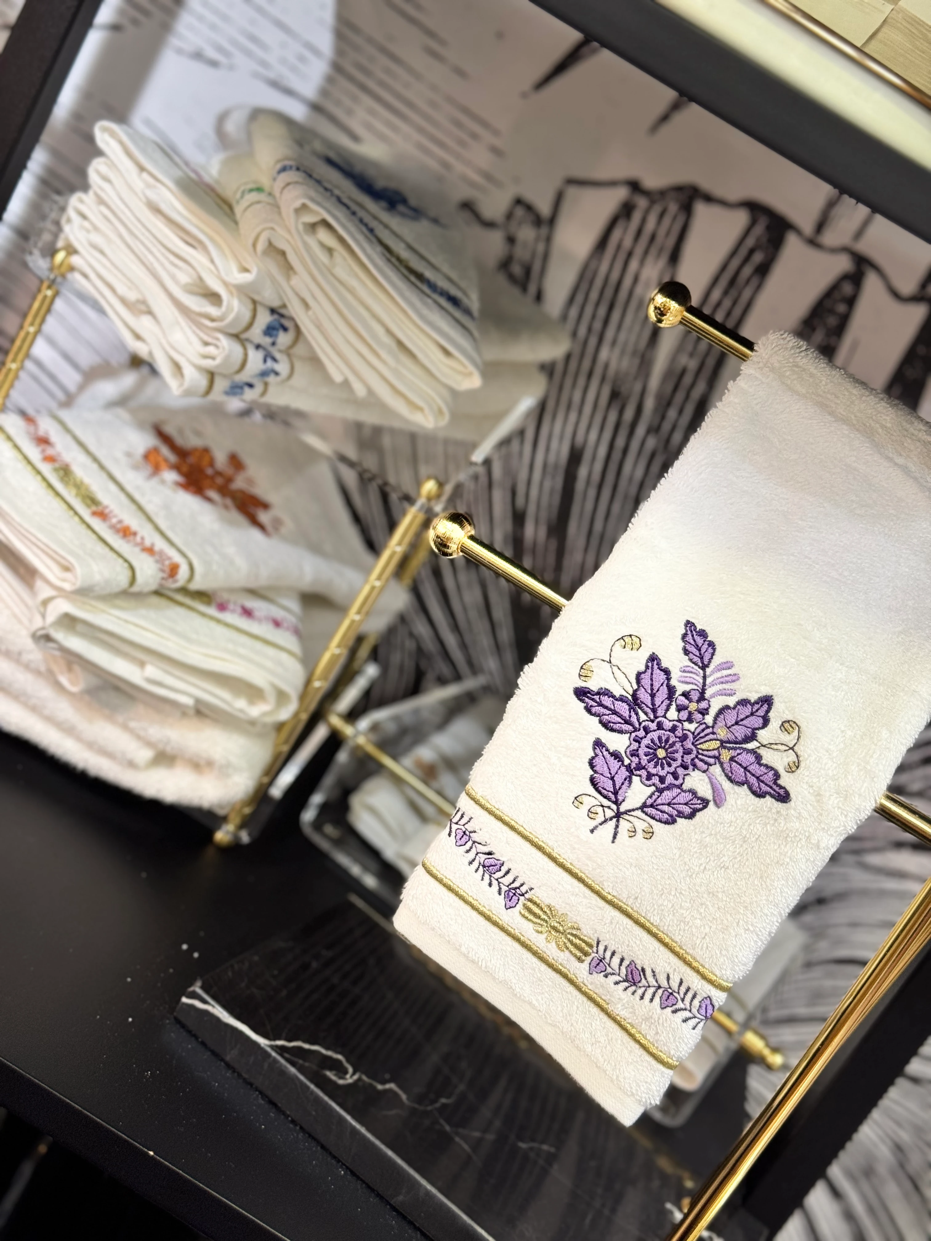 DİANA NAKIŞLI HAVLU - MOR