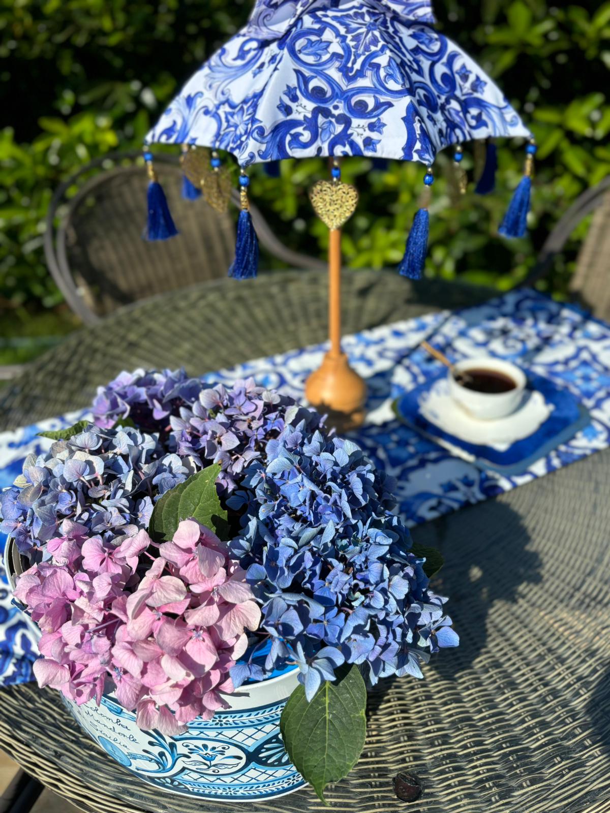 MARSİLYA BALİ ŞEMSİYESİ - MAVİ