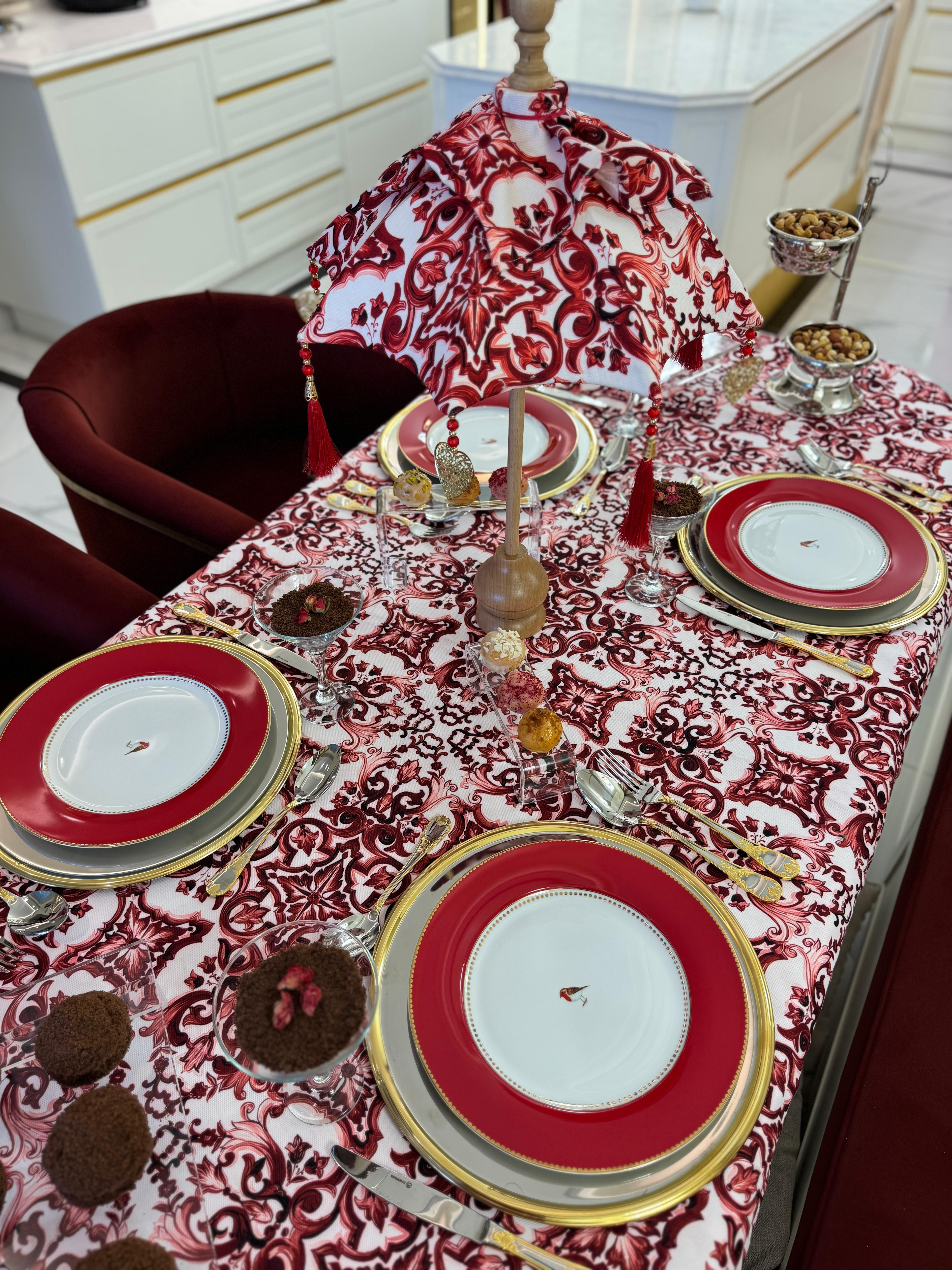 MARSİLYA BALİ ŞEMSİYESİ - BORDO