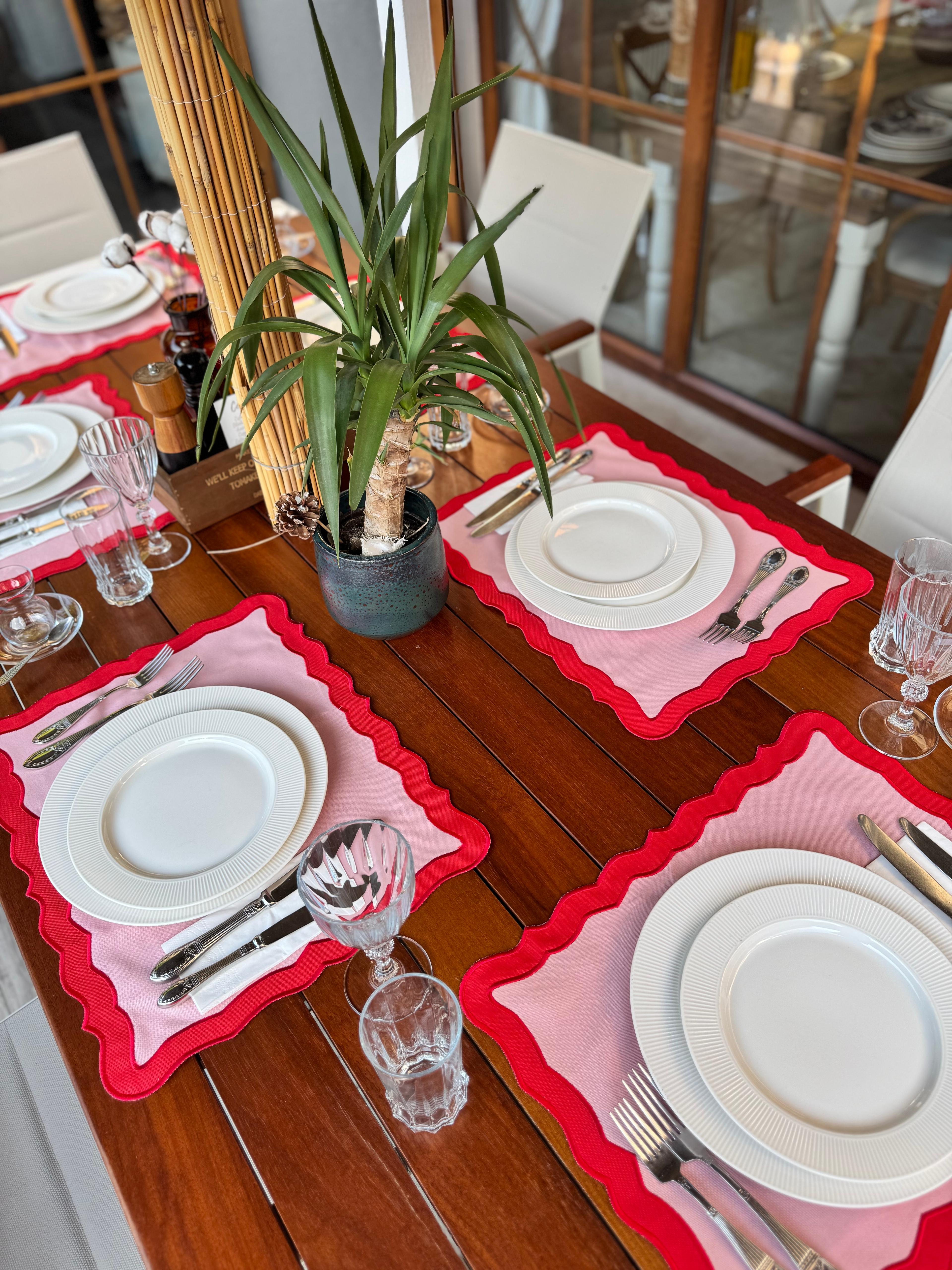 LARUSSE AMERİKAN SERVİS - KIRMIZI/PEMBE