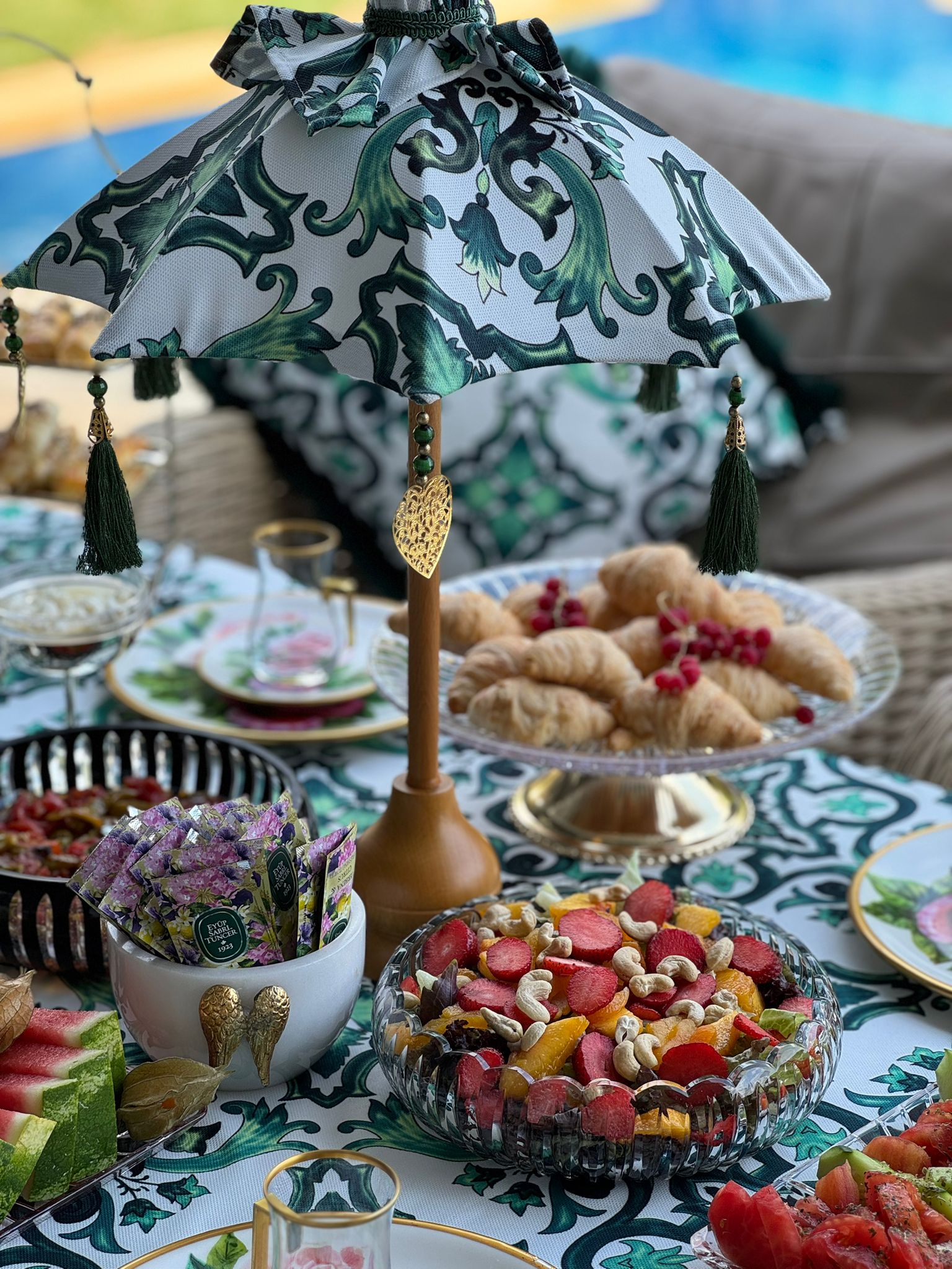 MARSİLYA BALİ ŞEMSİYESİ - YEŞİL