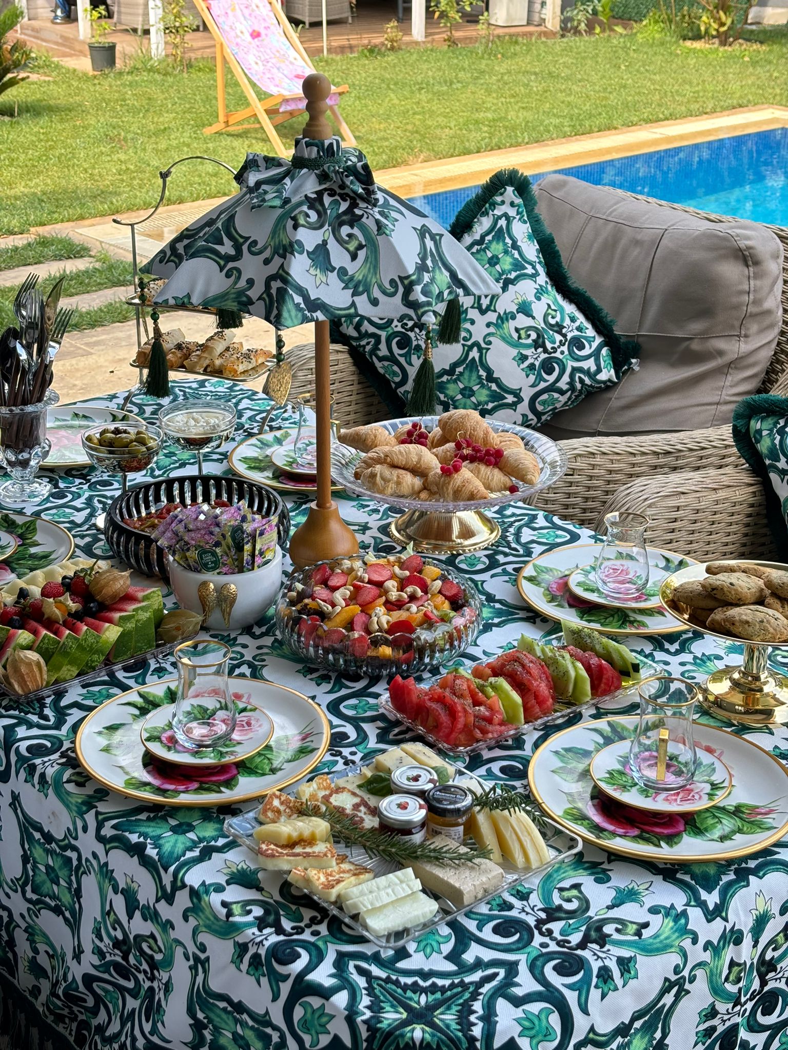 MARSİLYA BALİ ŞEMSİYESİ - YEŞİL