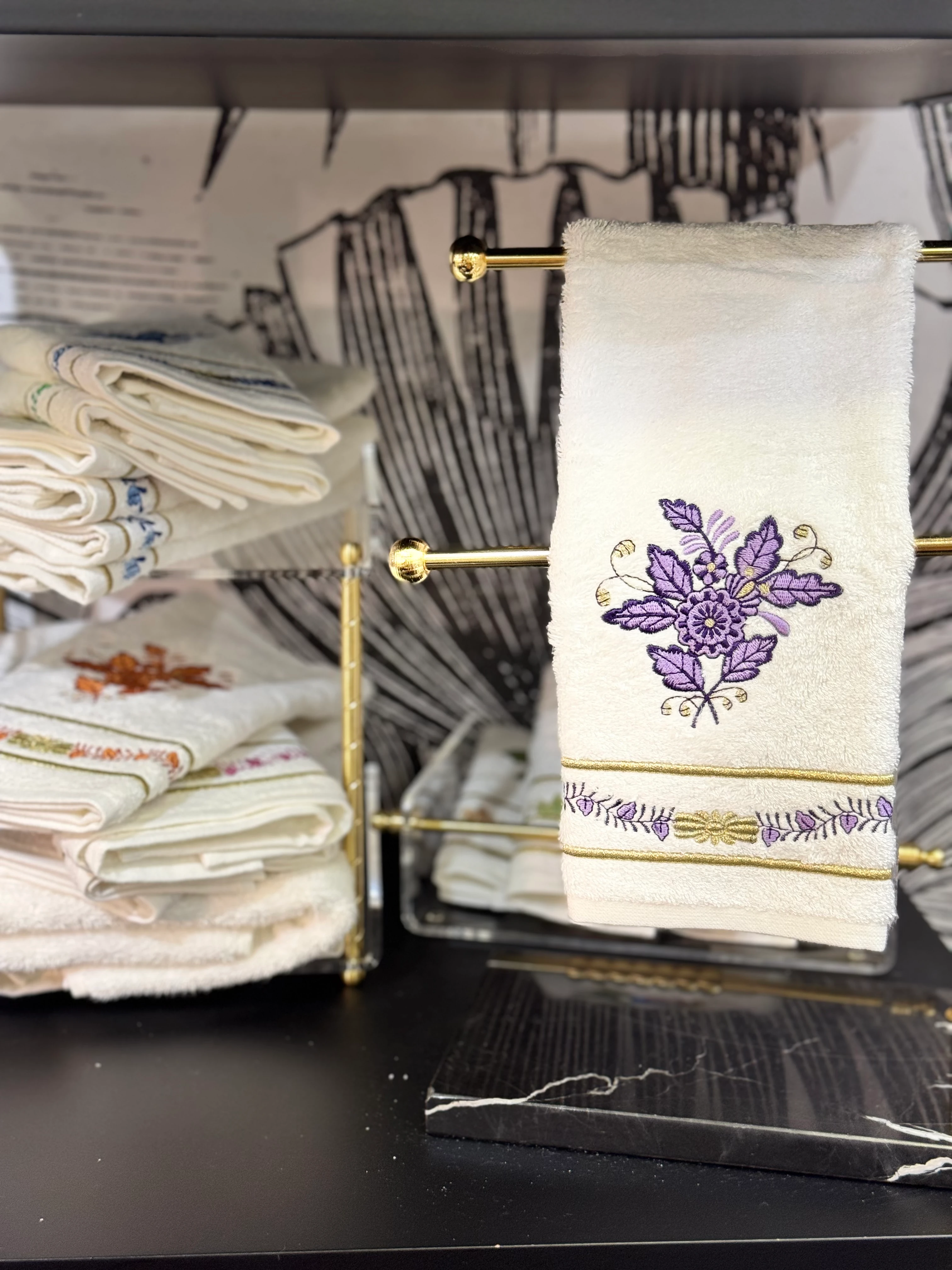 DİANA NAKIŞLI HAVLU - MOR