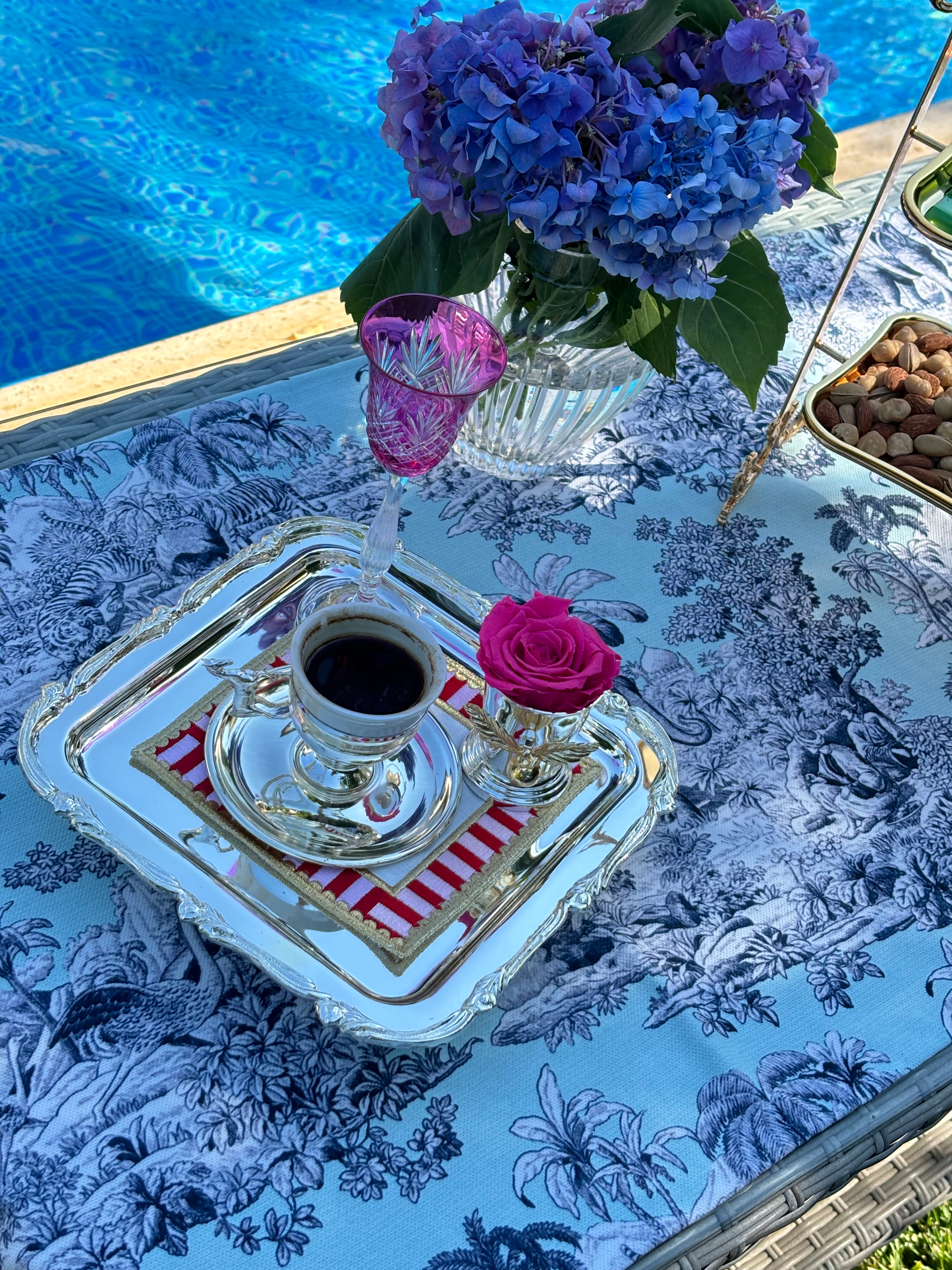  KIRMIZI/PEMBE NAKIŞLI KOKTEYL PEÇETE ÇUBUK MODEL