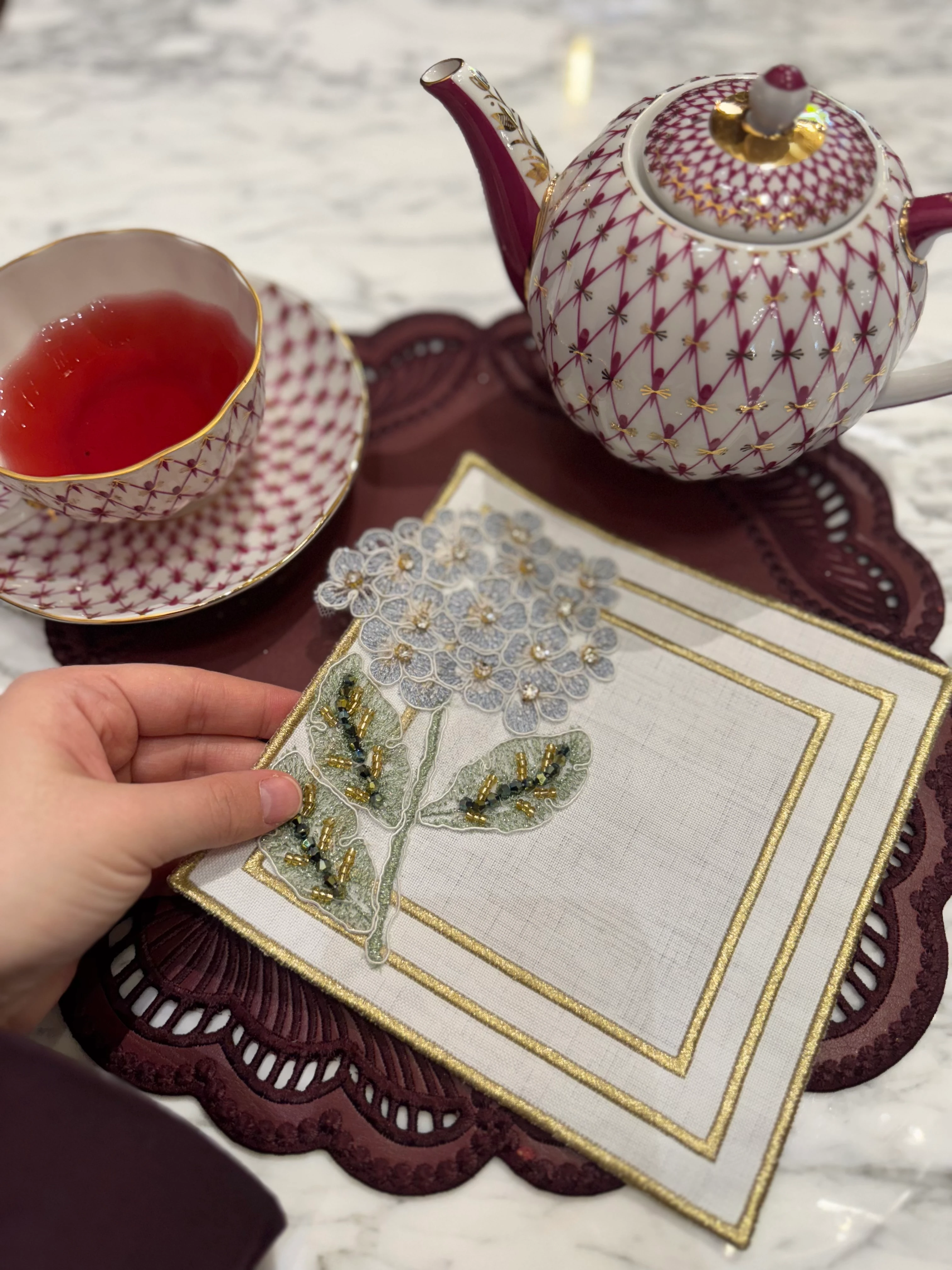 ORTANCALI SUNUM PEÇETESİ - MAVİ