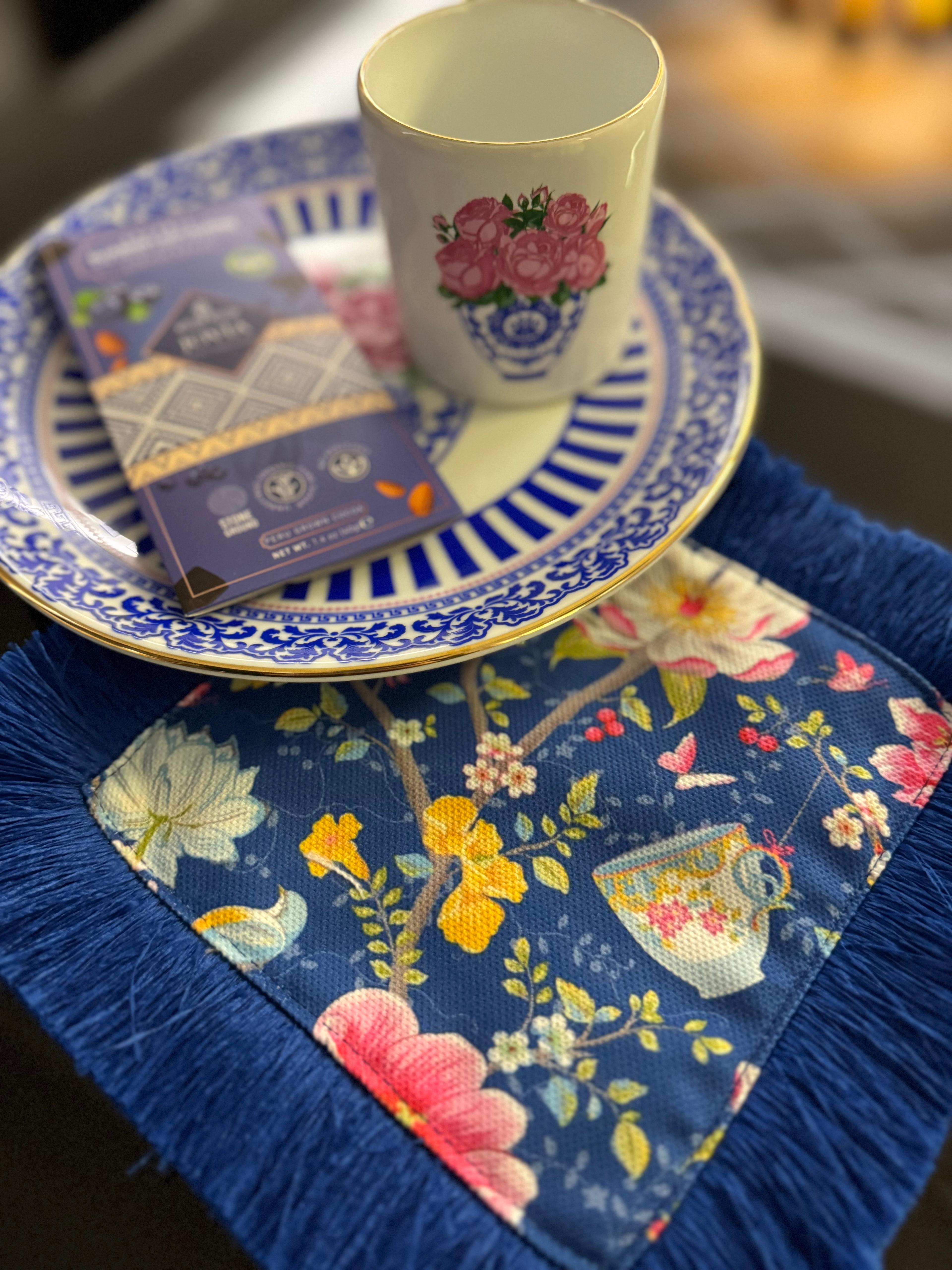 LA MAJORELLE UYUMLU SUNUM PEÇETESİ - SAX MAVİ