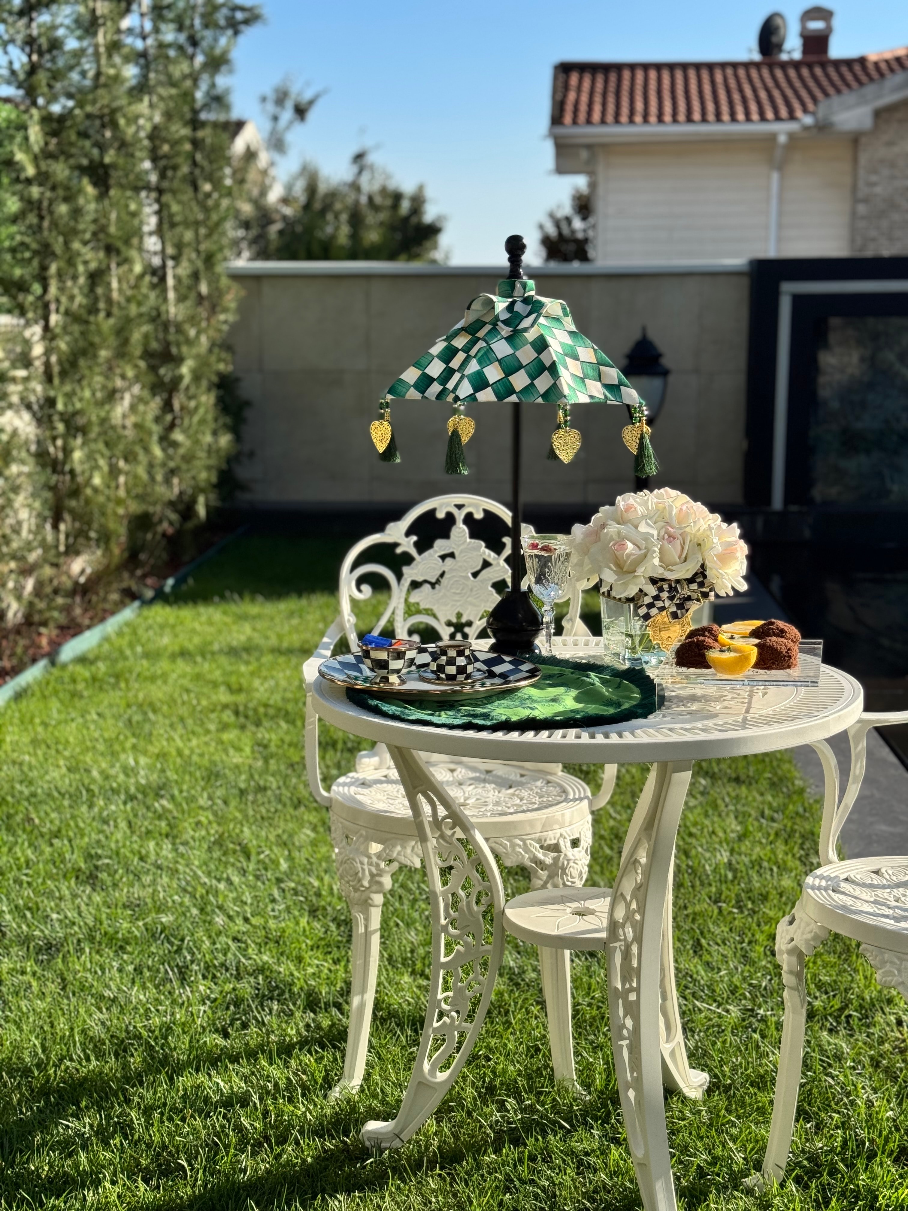 YEŞİL DAMALI BALİ ŞEMSİYESİ