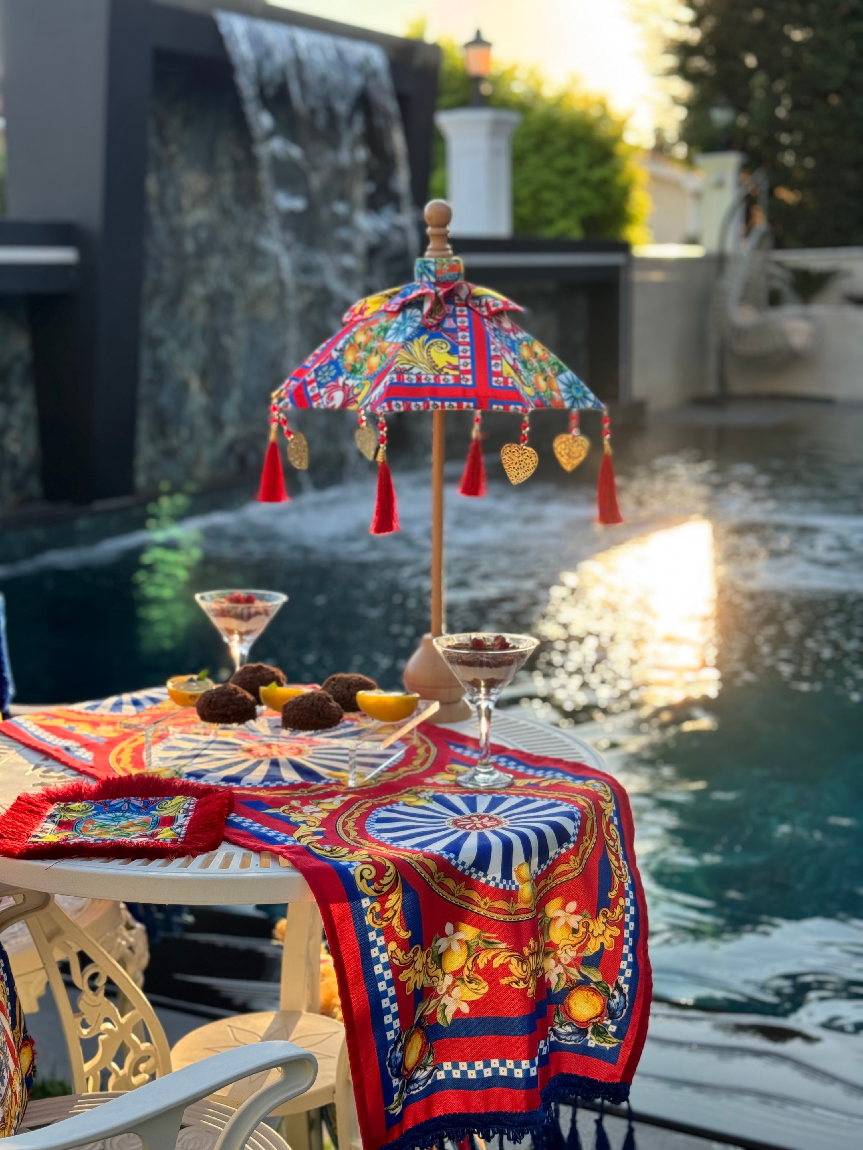 SAN Dİ MONTE LİMON BALİ ŞEMSİYESİ - KIRMIZI 