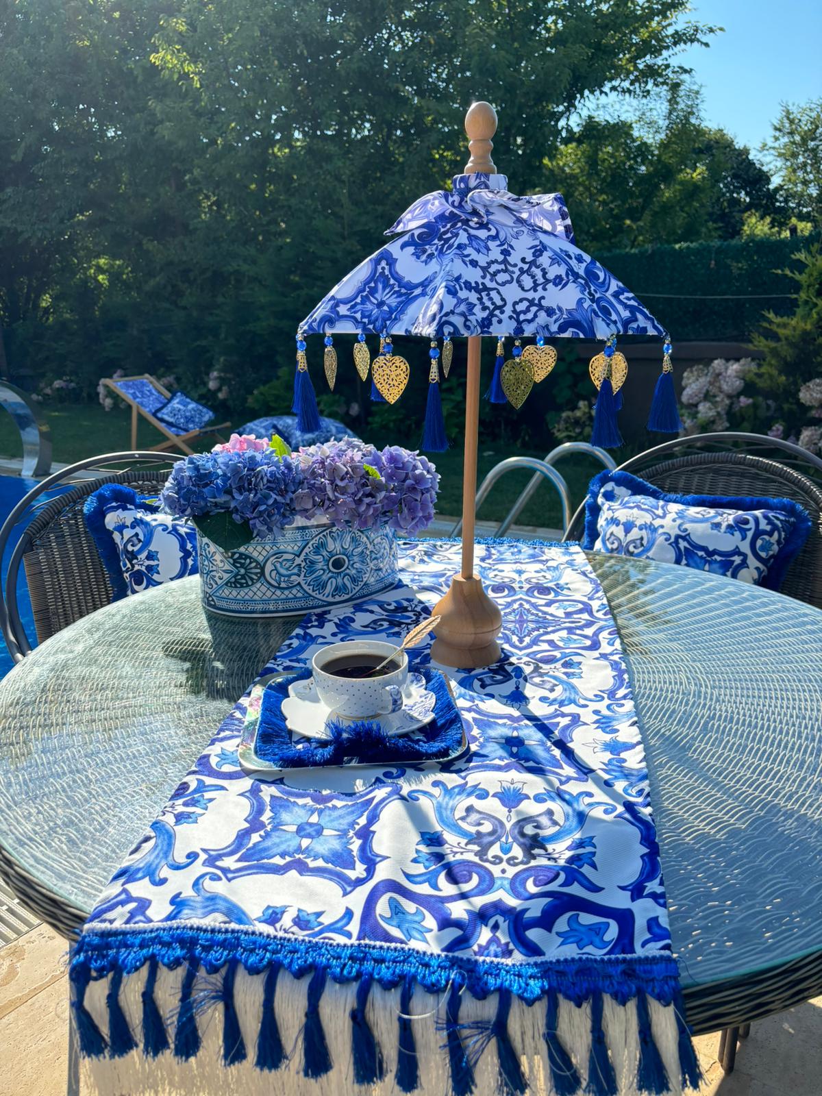 MARSİLYA BALİ ŞEMSİYESİ - MAVİ