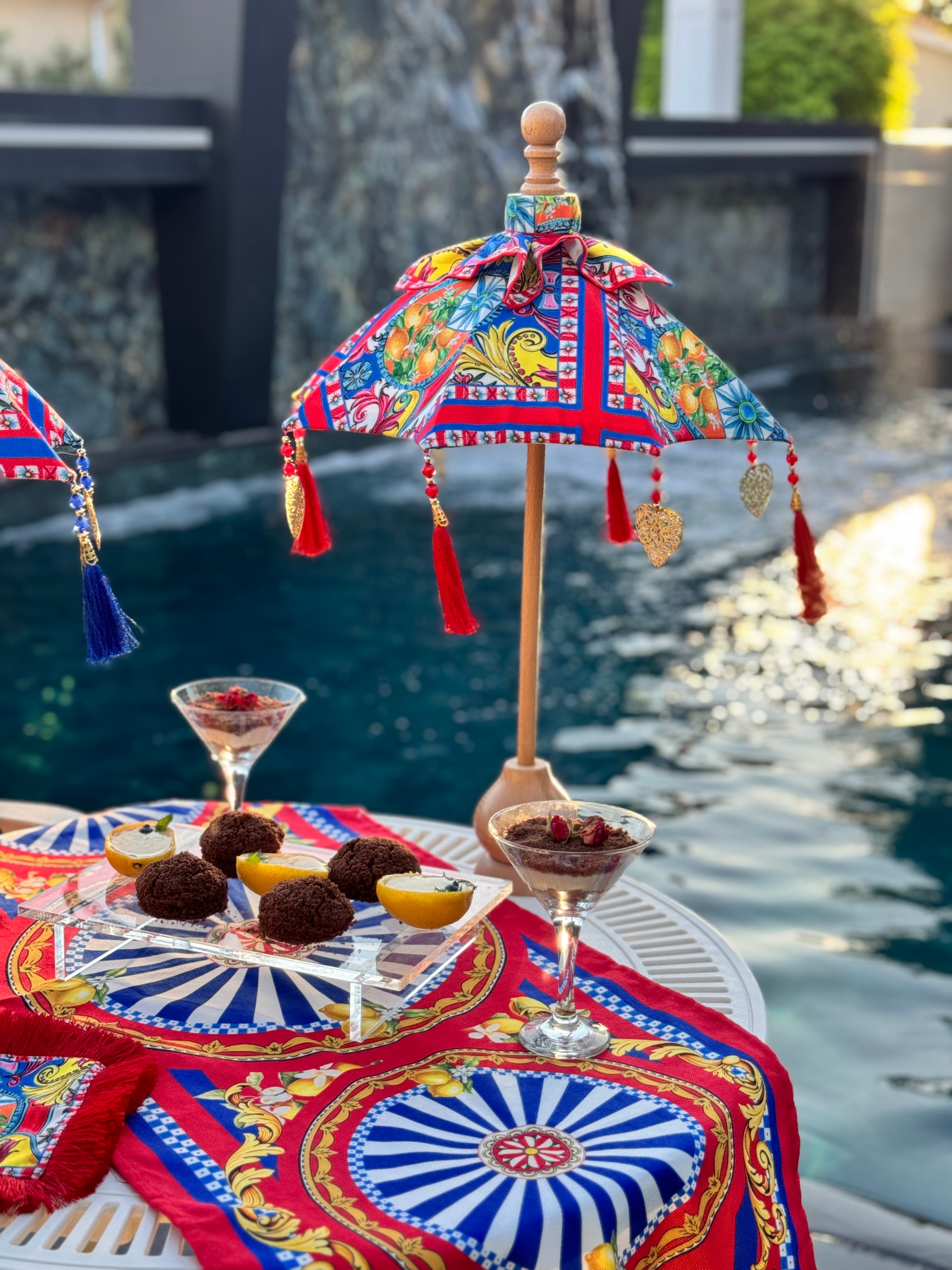 SAN Dİ MONTE LİMON BALİ ŞEMSİYESİ - KIRMIZI 