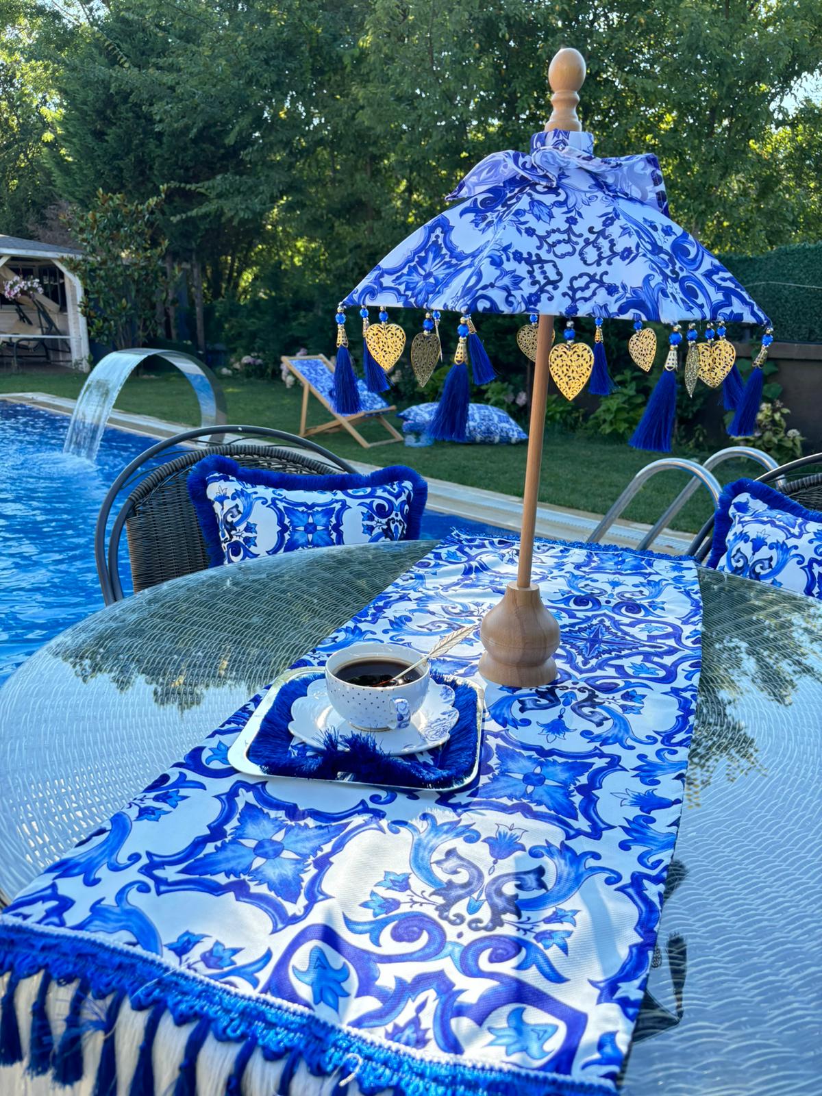 MARSİLYA BALİ ŞEMSİYESİ - MAVİ