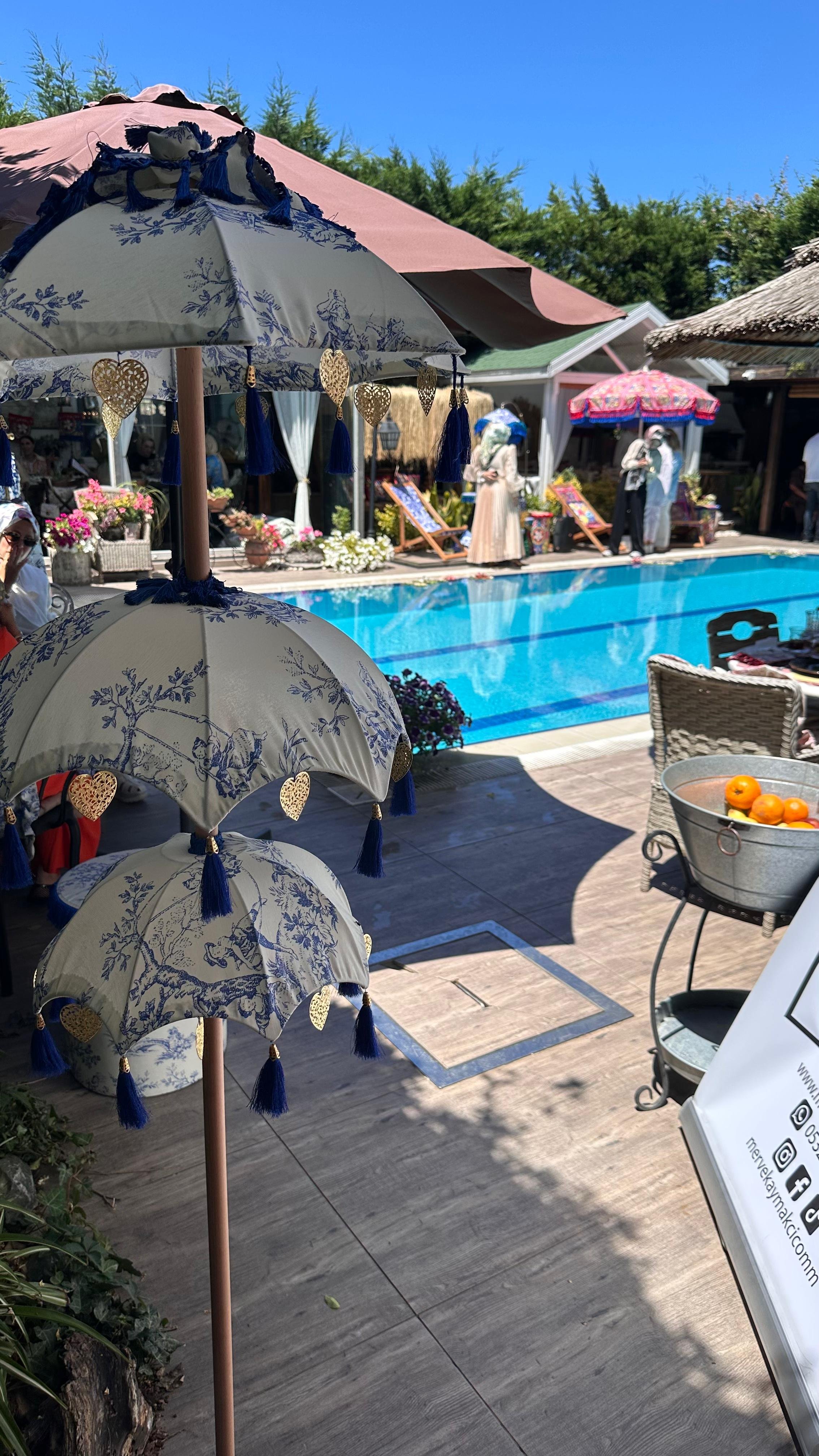 İTALYAN ESİNTİSİ 3 KATLI BALİ ŞEMSİYESİ