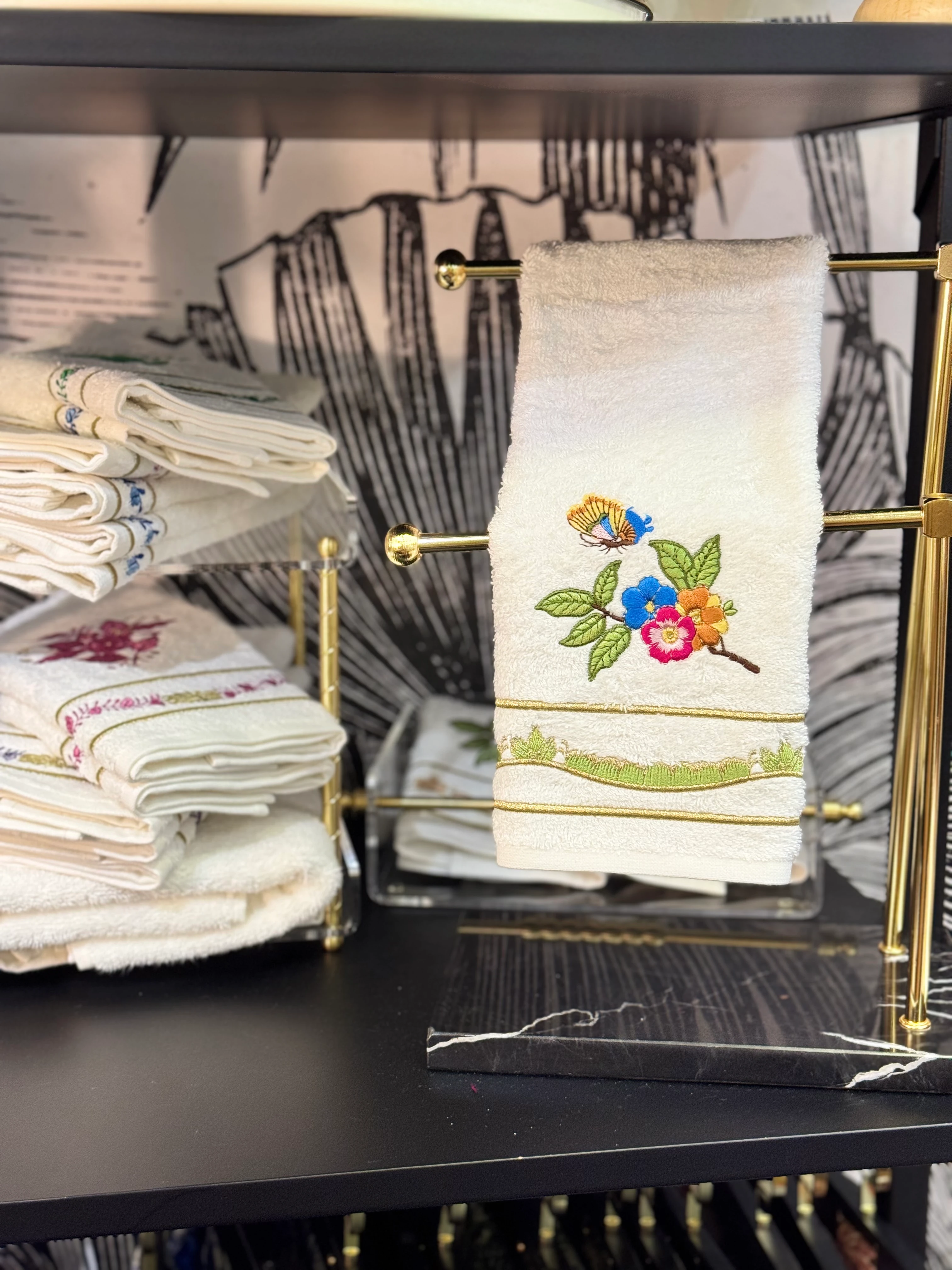 KATE NAKIŞLI HAVLU - YEŞİL