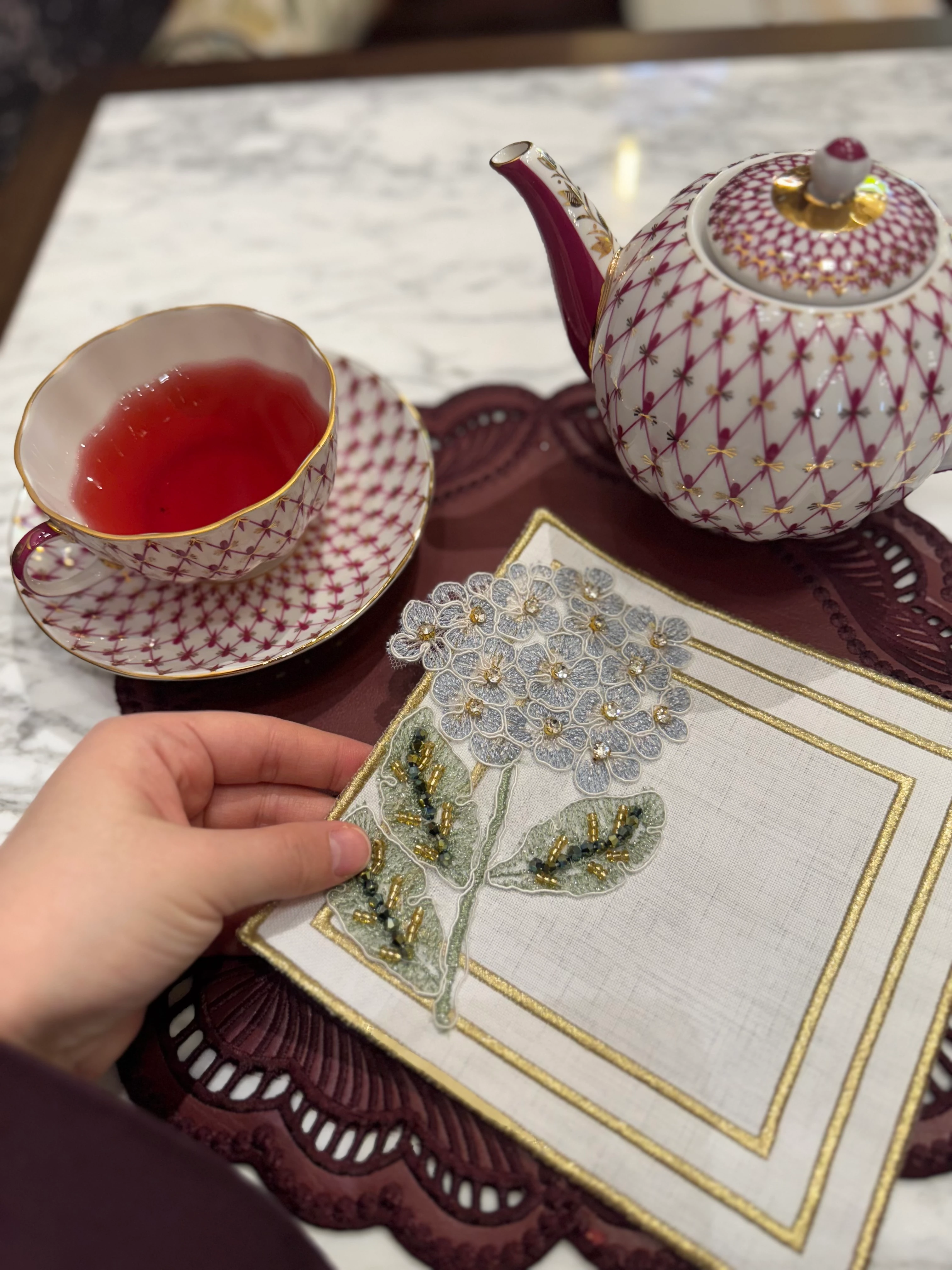 ORTANCALI SUNUM PEÇETESİ - MAVİ