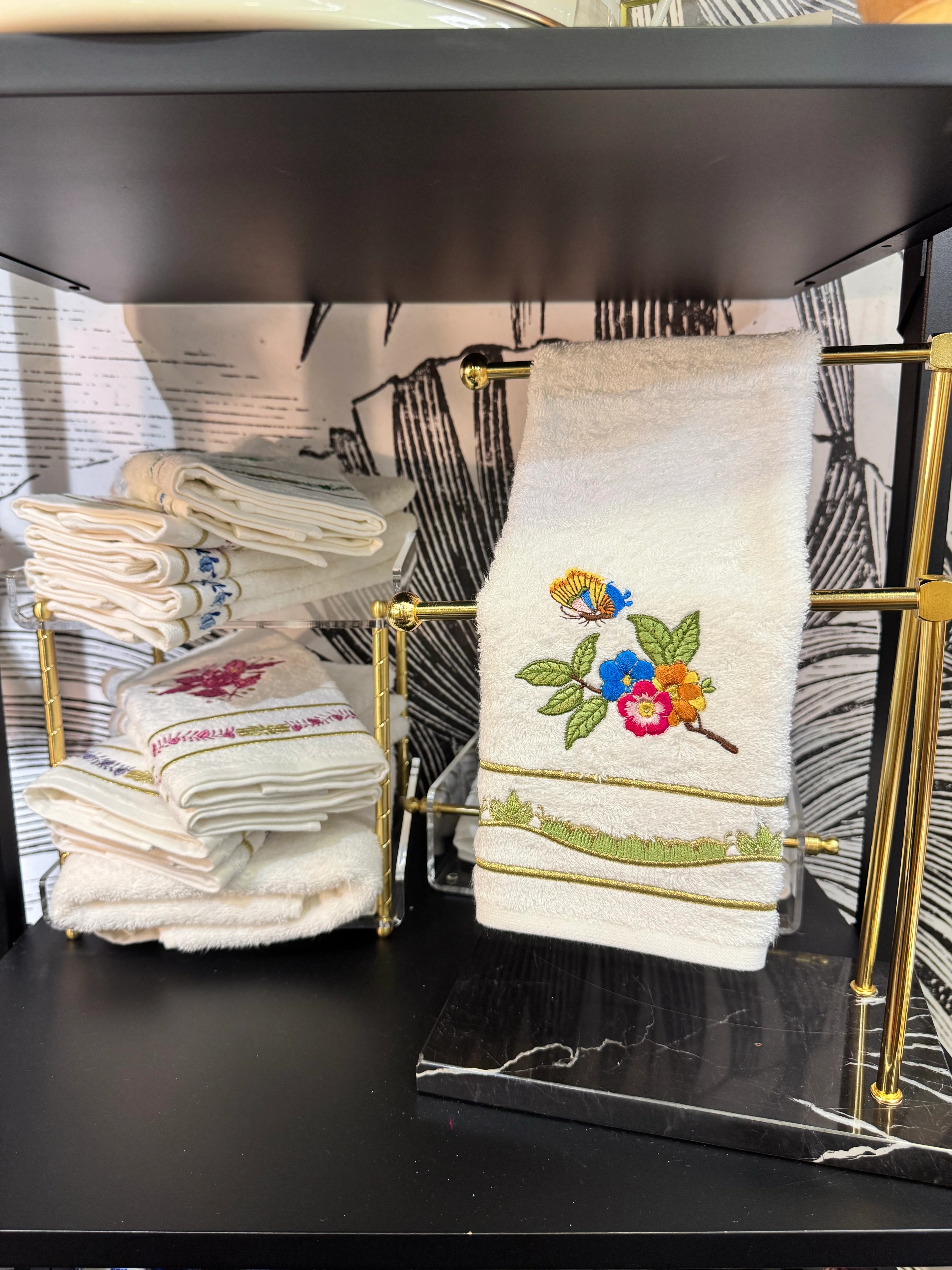 KATE NAKIŞLI HAVLU - YEŞİL