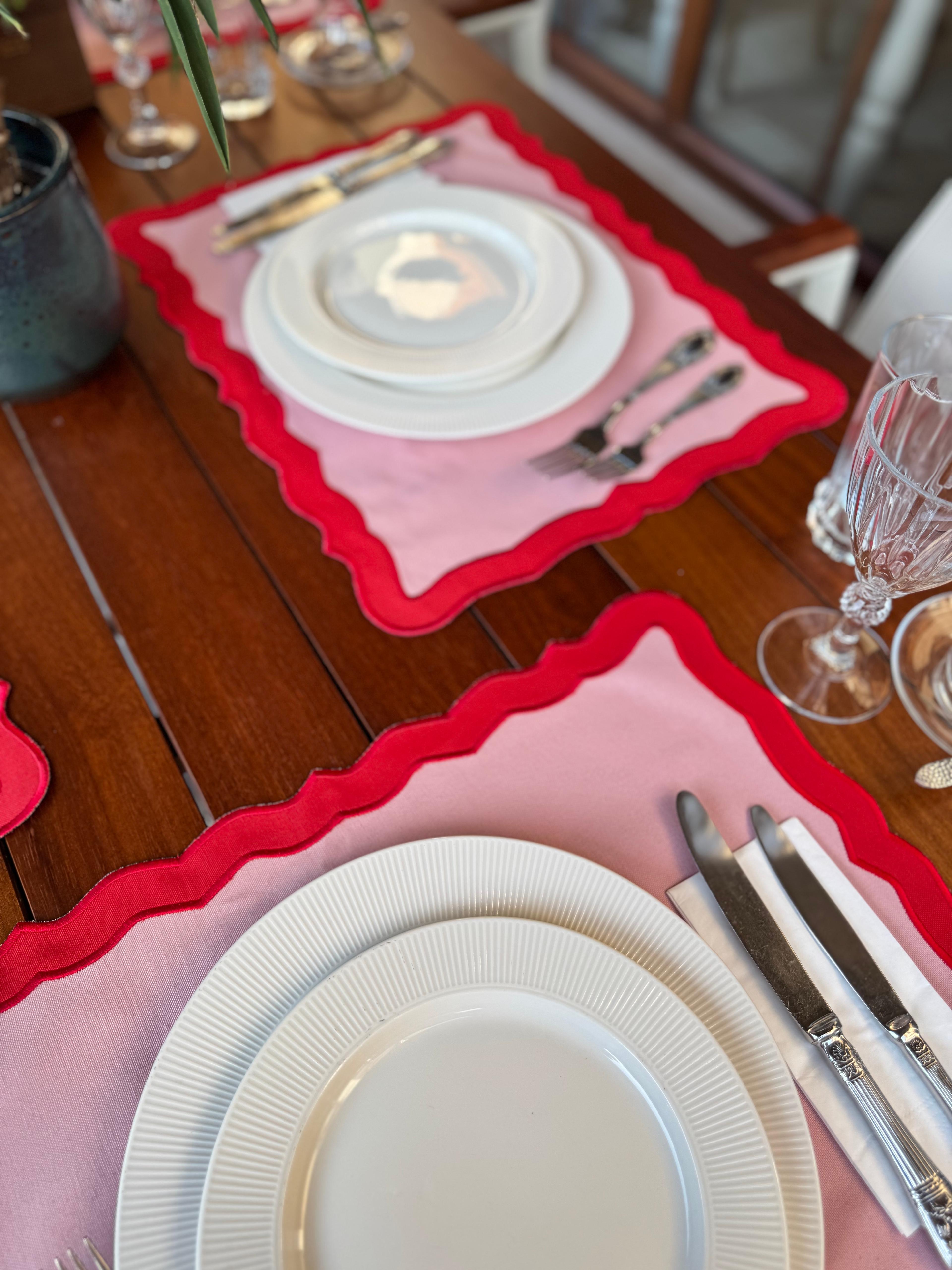 LARUSSE AMERİKAN SERVİS - KIRMIZI/PEMBE