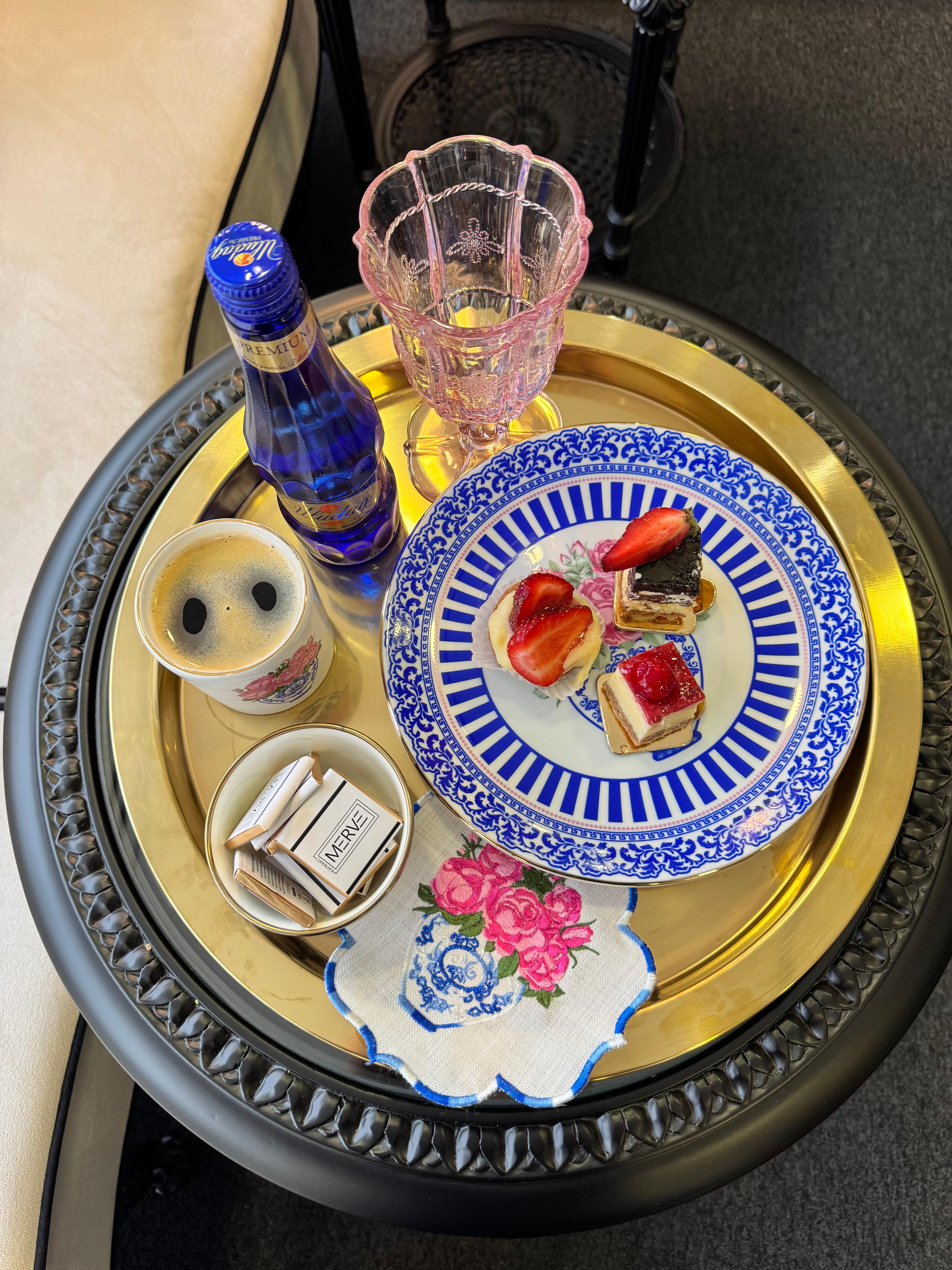 BLUE BLANC UYUMLU SUNUM PEÇETESİ - PEMBE GÜL