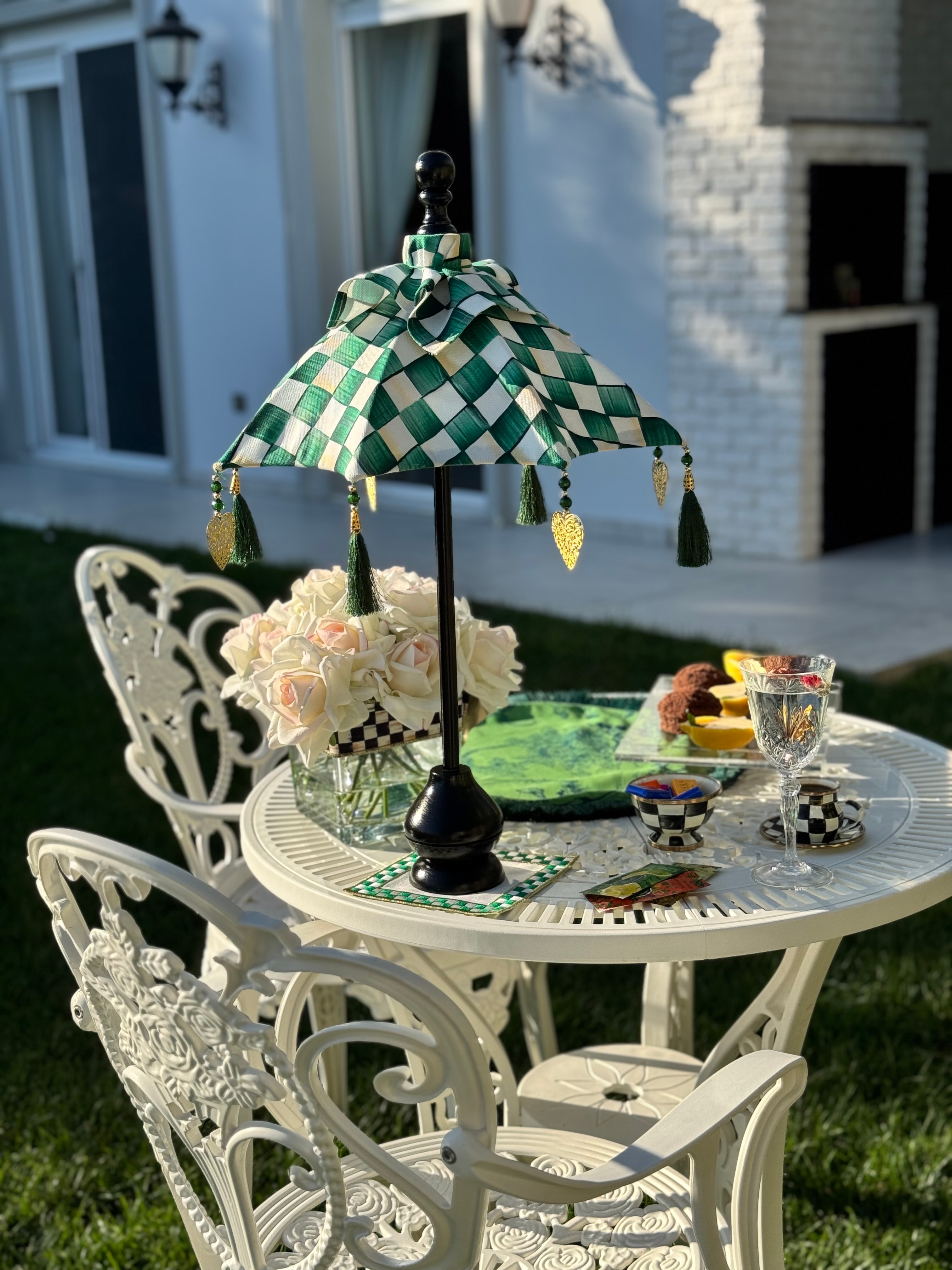 YEŞİL DAMALI BALİ ŞEMSİYESİ