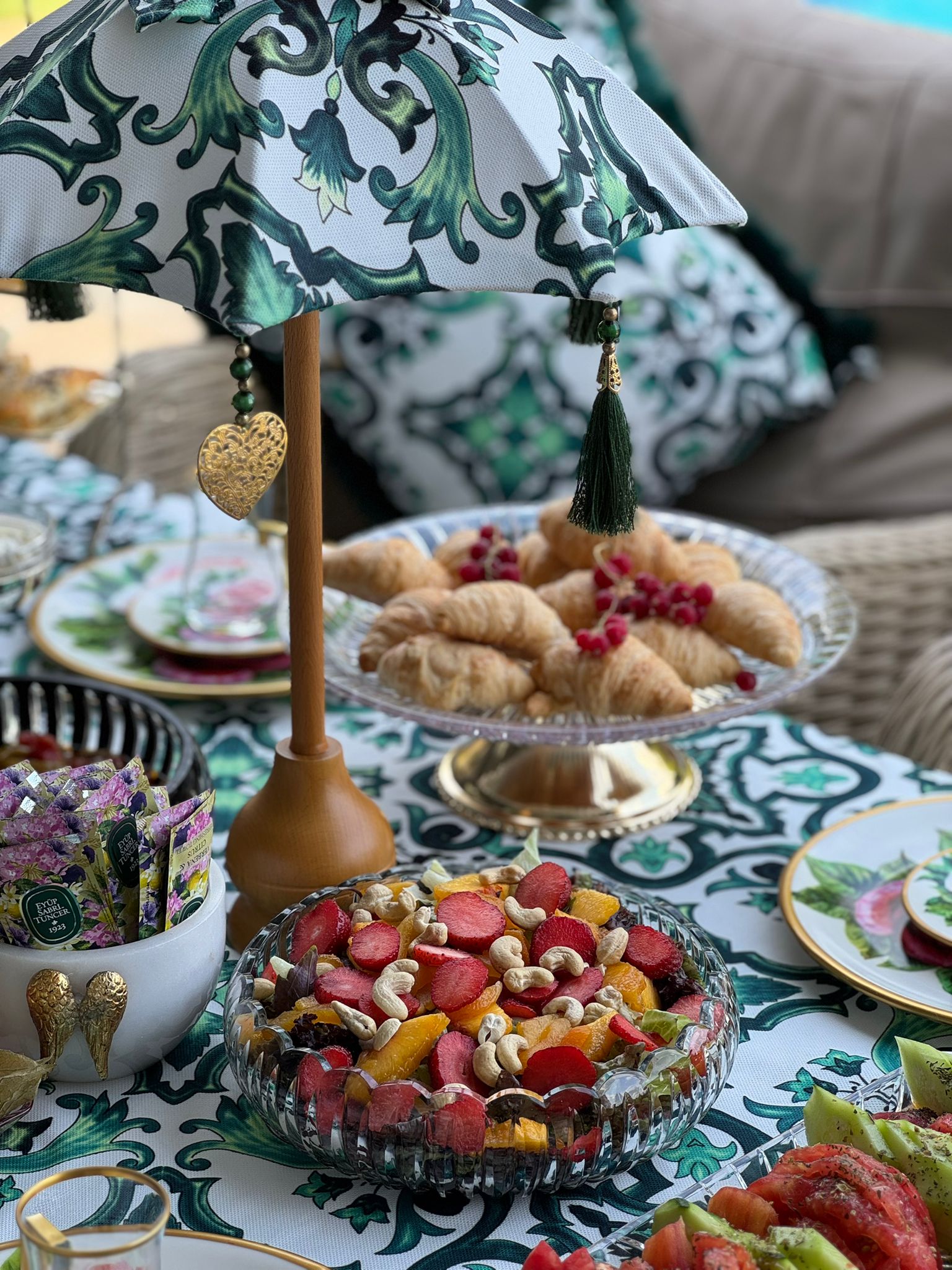 MARSİLYA BALİ ŞEMSİYESİ - YEŞİL