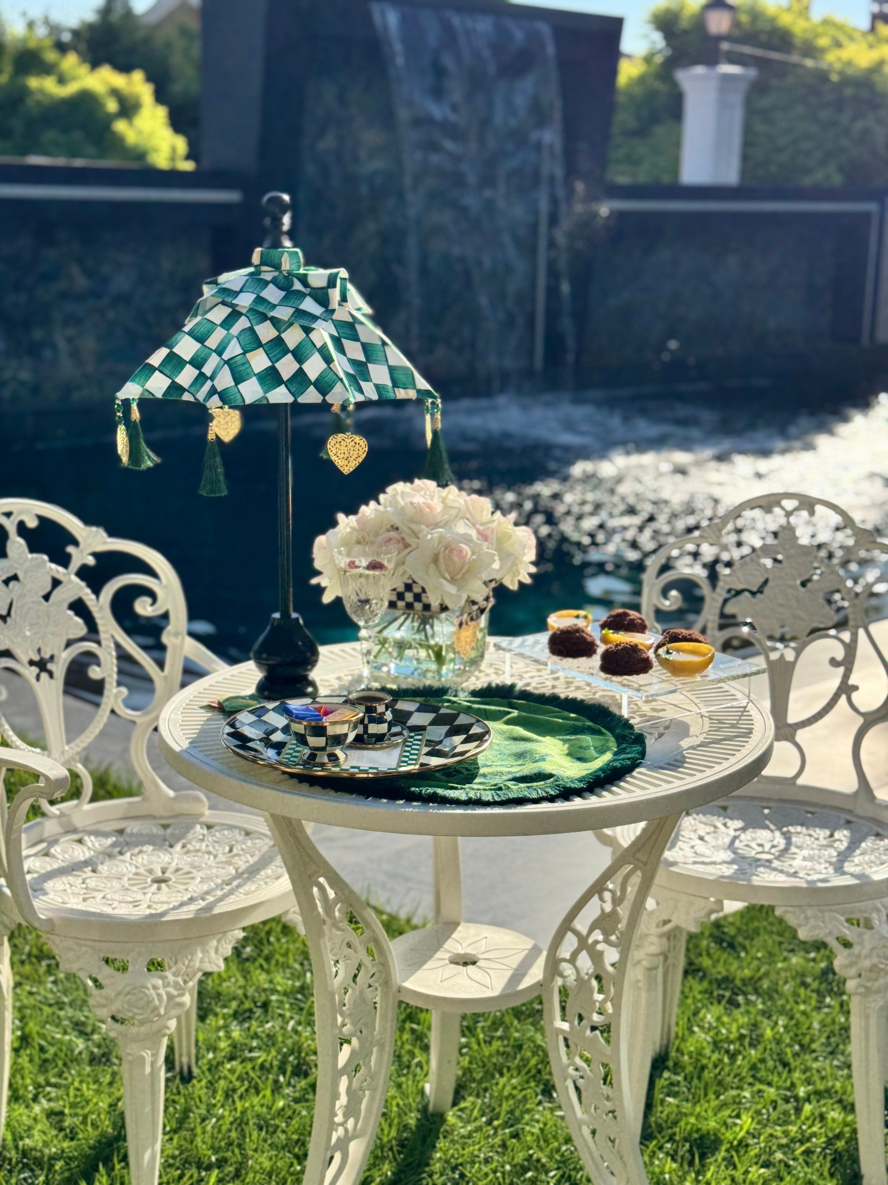 YEŞİL DAMALI BALİ ŞEMSİYESİ