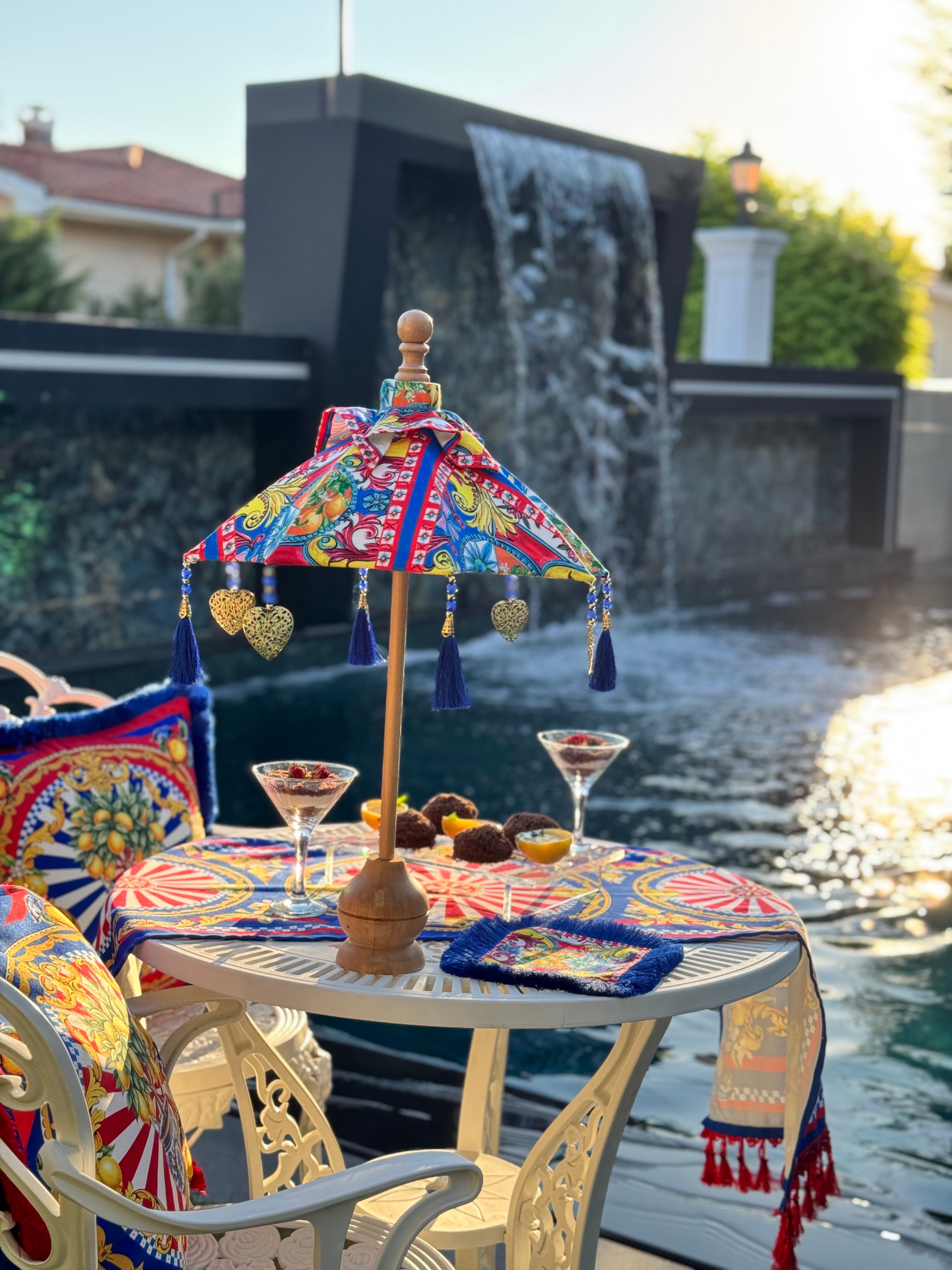 SAN Dİ MONTE LİMON BALİ ŞEMSİYESİ - SAX MAVİ