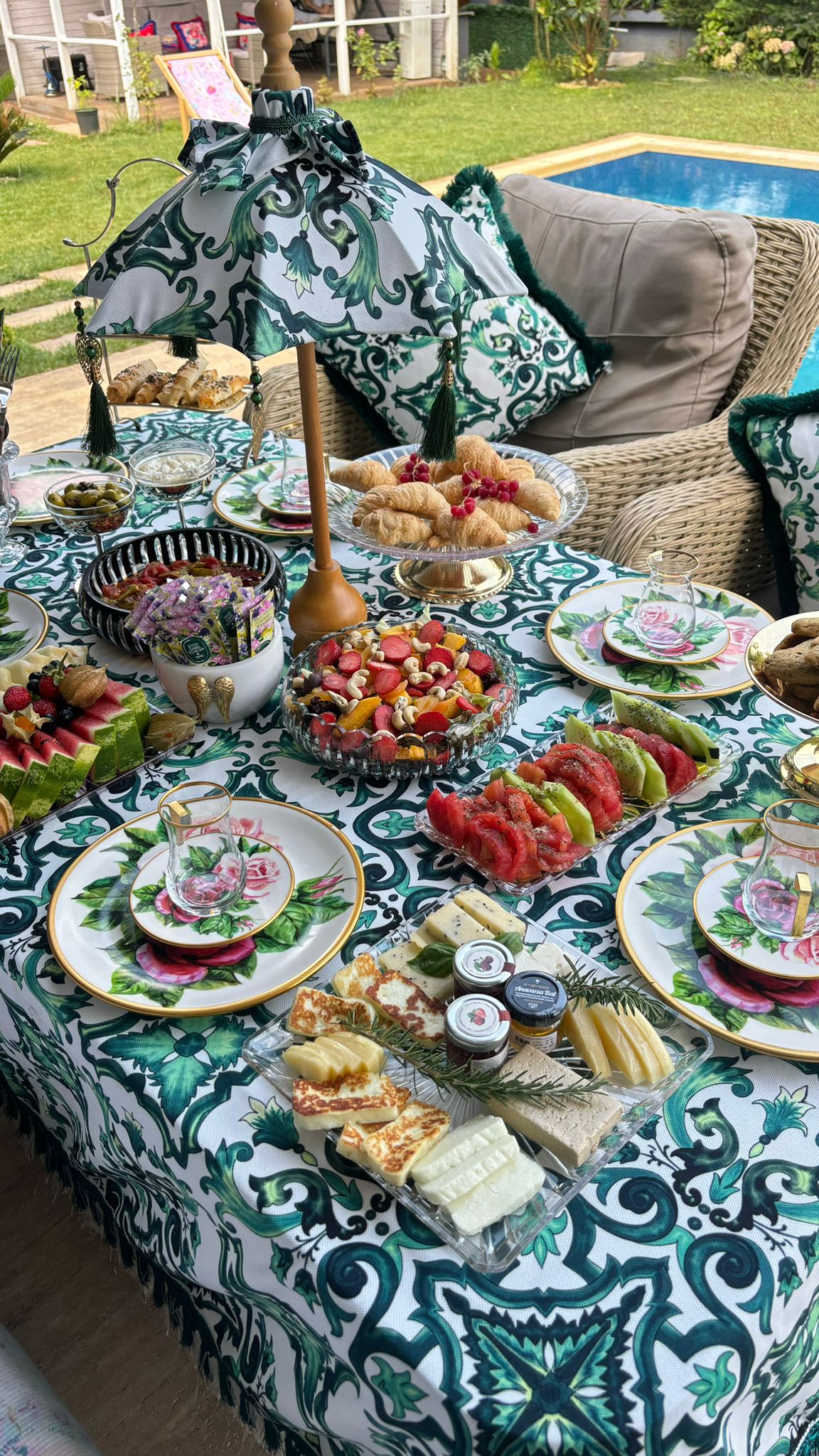 MARSİLYA BALİ ŞEMSİYESİ - YEŞİL