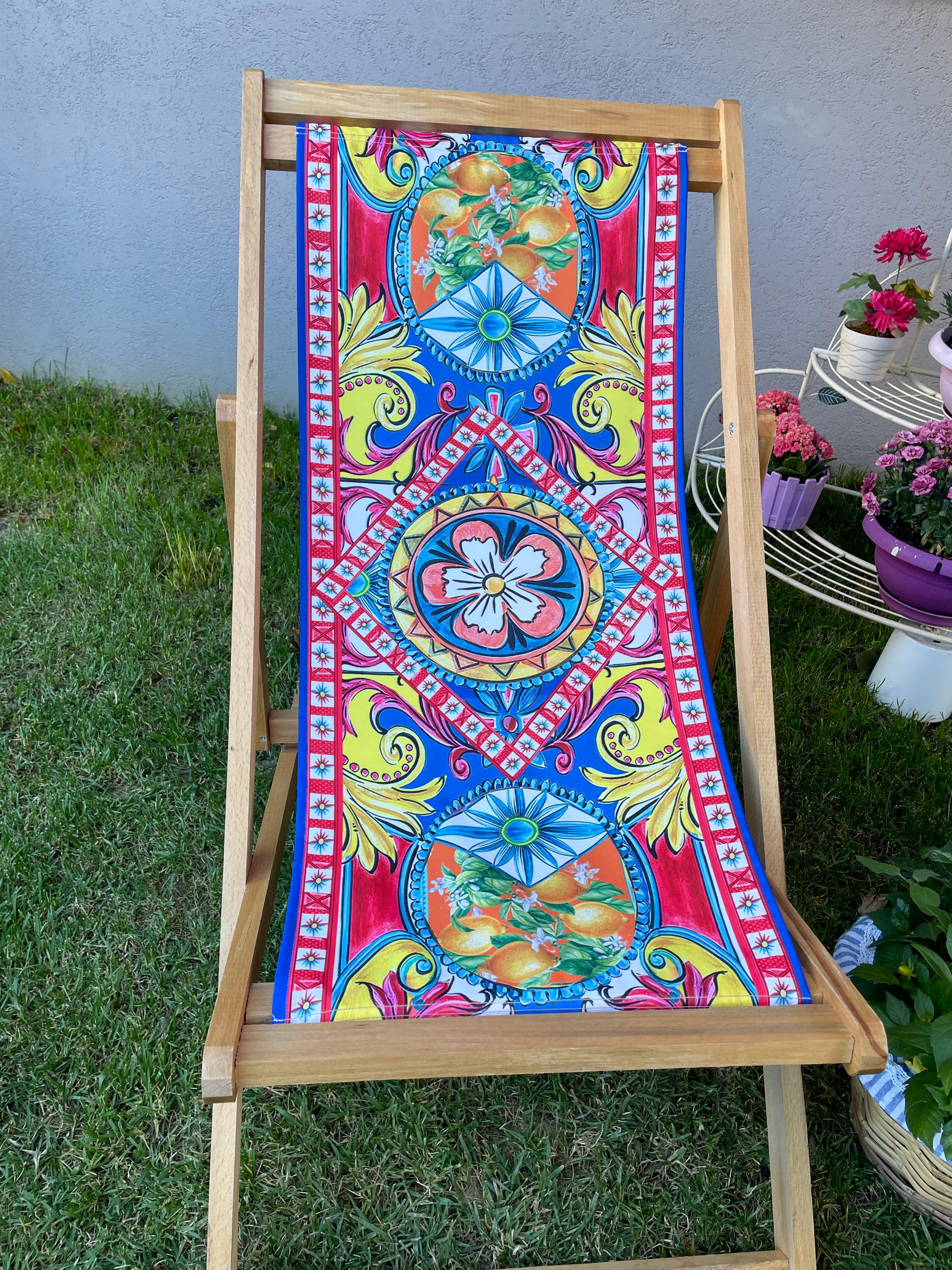 SAN DI MONTE ŞEZLONG -YONCA MODEL (MAVİ)