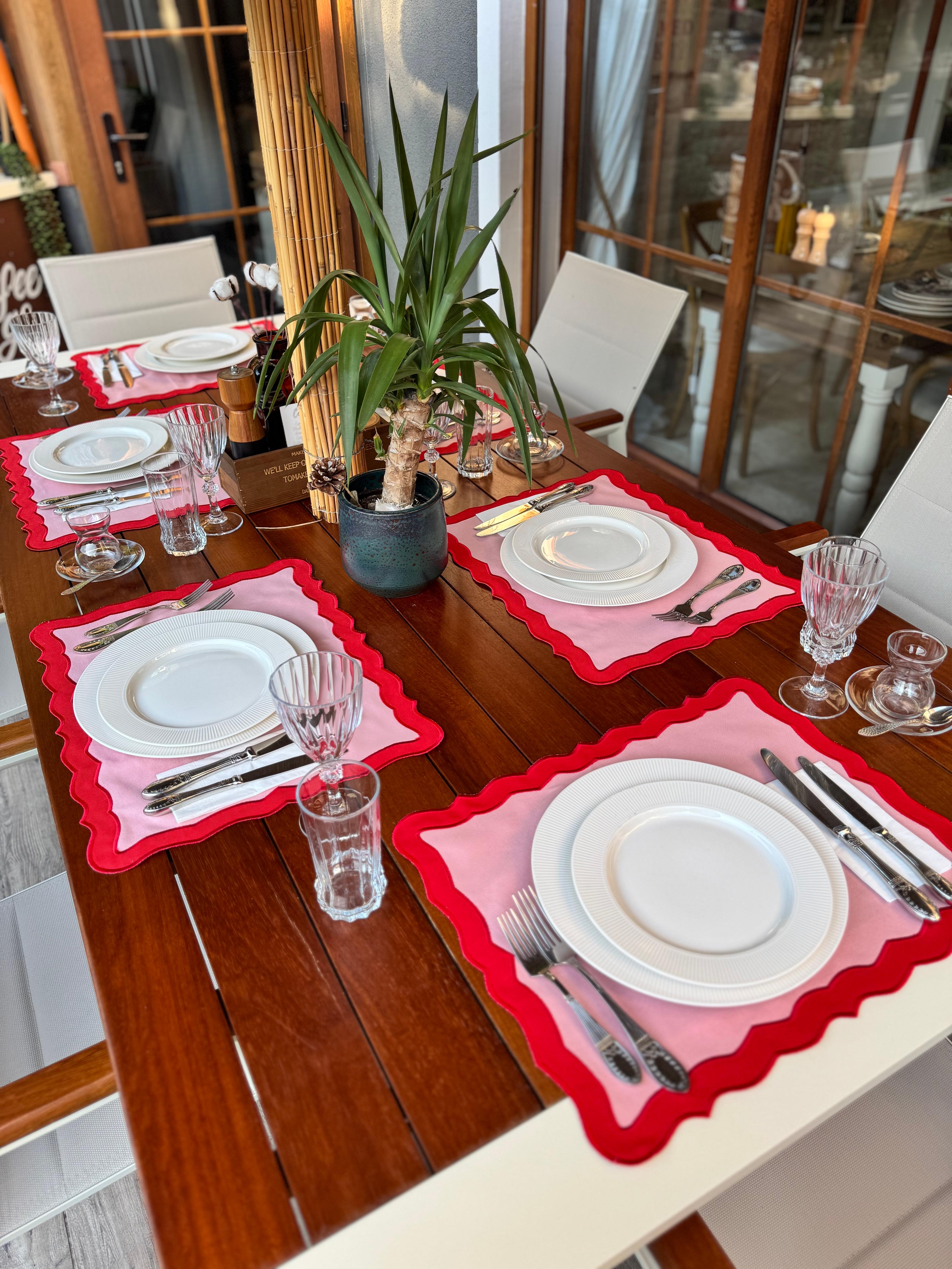 LARUSSE AMERİKAN SERVİS - KIRMIZI/PEMBE
