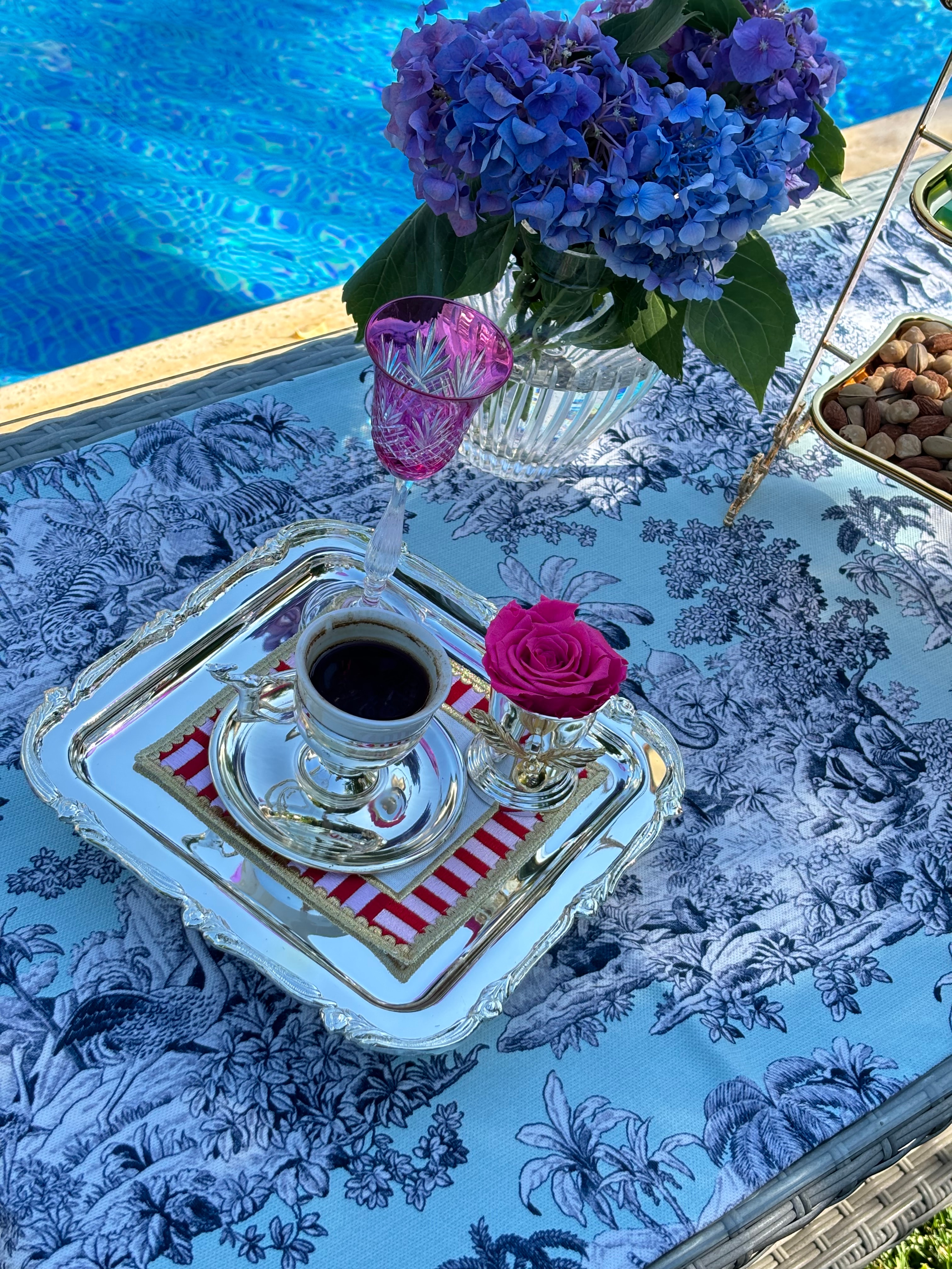  KIRMIZI/PEMBE NAKIŞLI KOKTEYL PEÇETE ÇUBUK MODEL