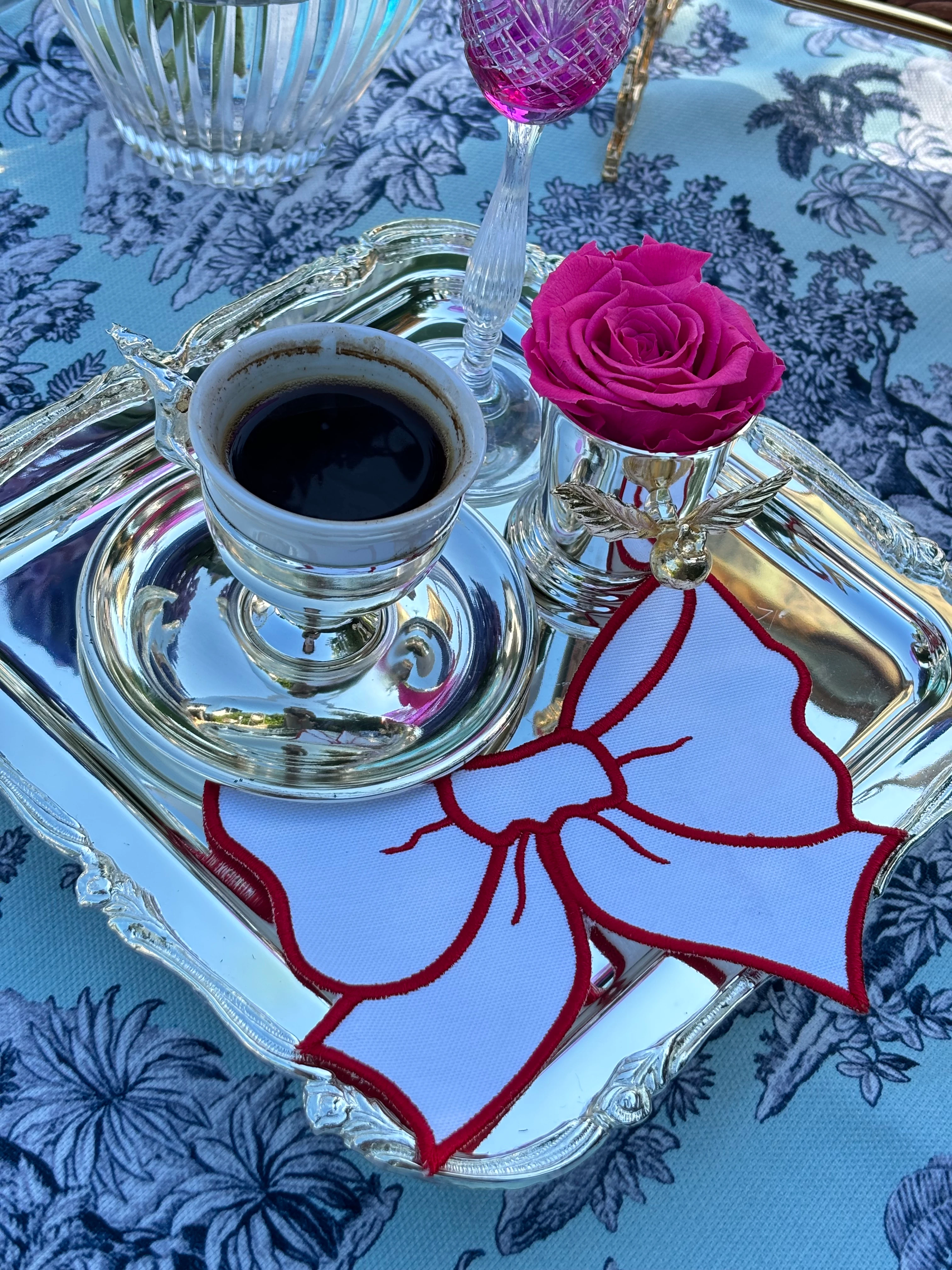 FİYONK MODEL SUNUM PEÇETESİ - KIRMIZI NAKIŞ