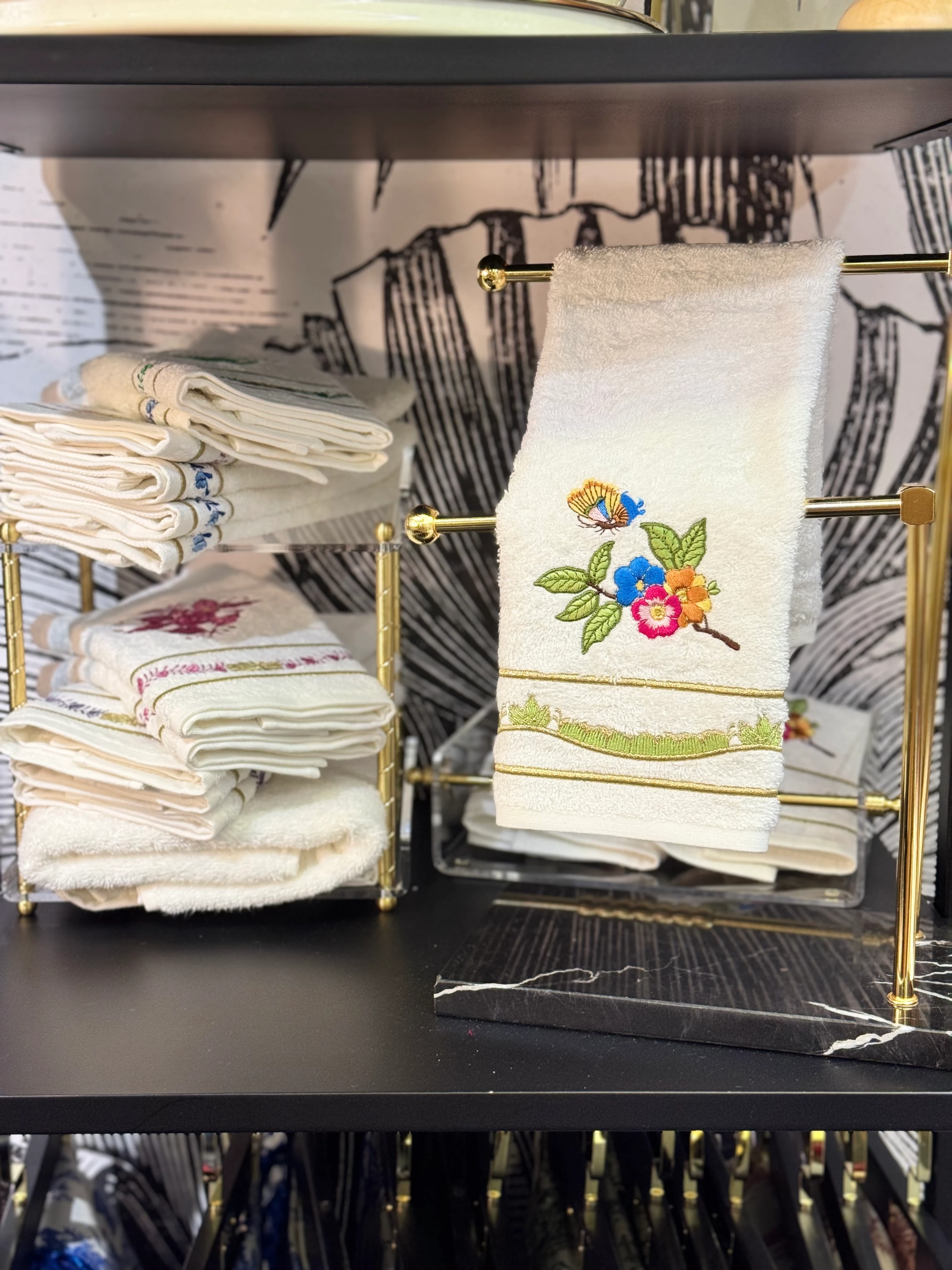 KATE NAKIŞLI HAVLU - YEŞİL