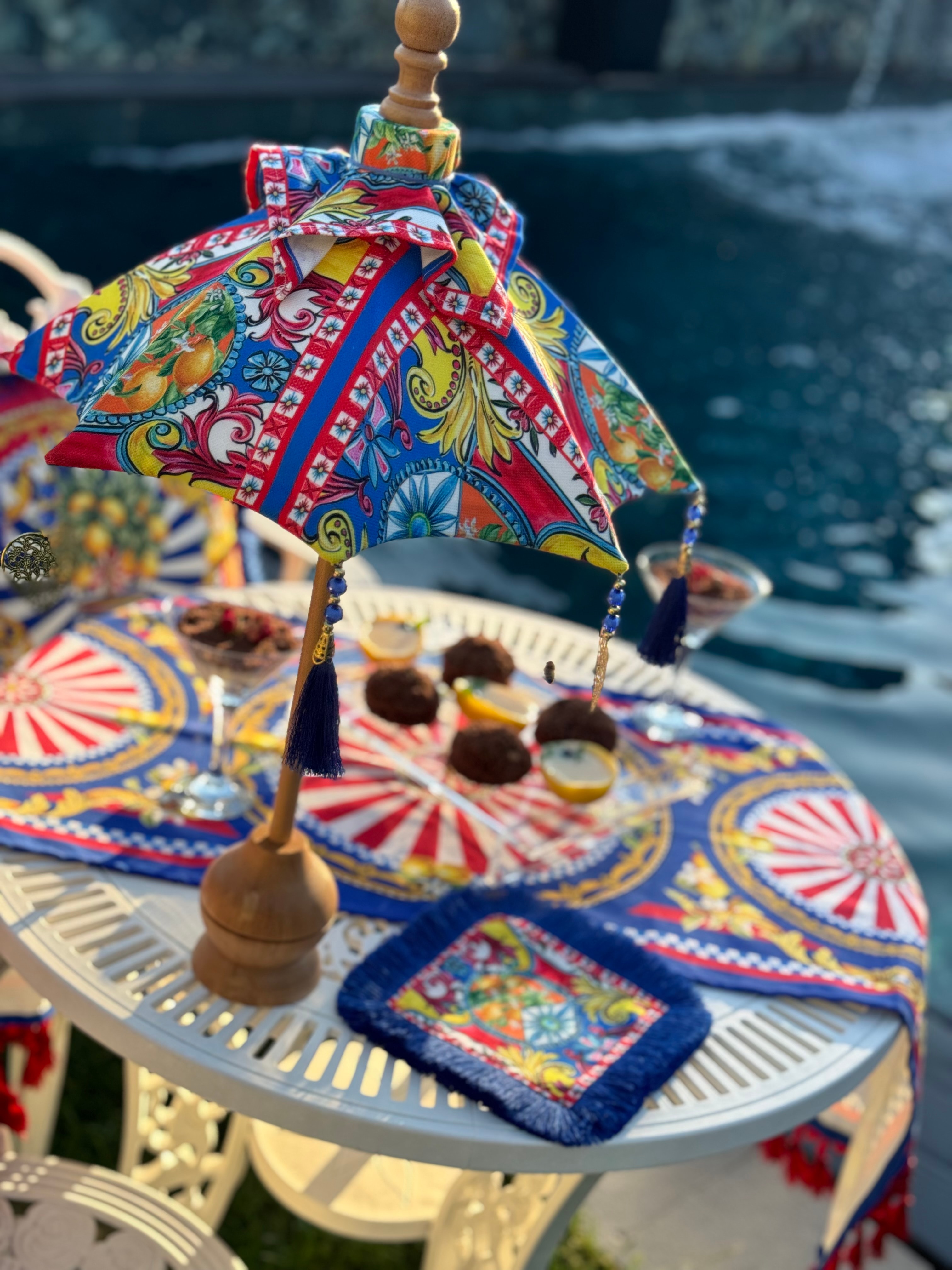SAN Dİ MONTE LİMON BALİ ŞEMSİYESİ - SAX MAVİ