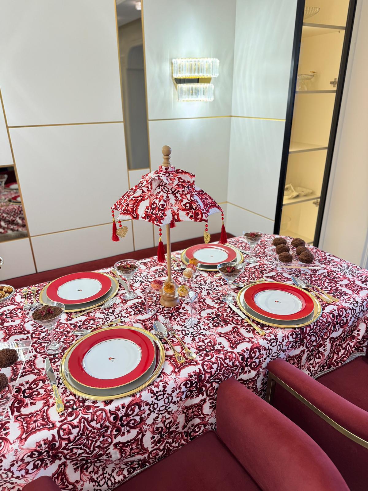 MARSİLYA BALİ ŞEMSİYESİ - BORDO